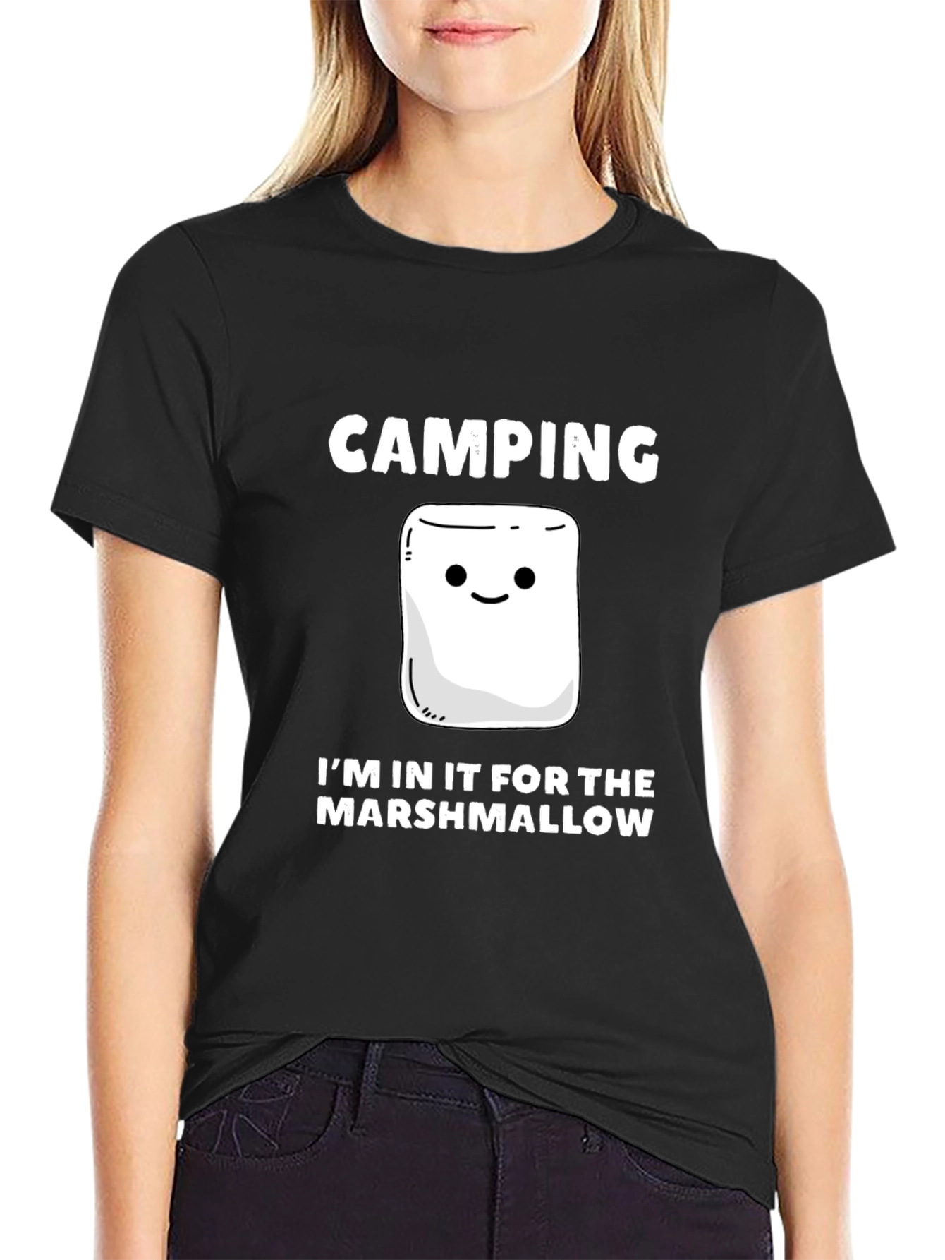 Camping Marshmallow T-Shirt - Funny Campfire Tee