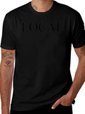 Mens Black LOCAL Graphic Tee - Casual Comfort