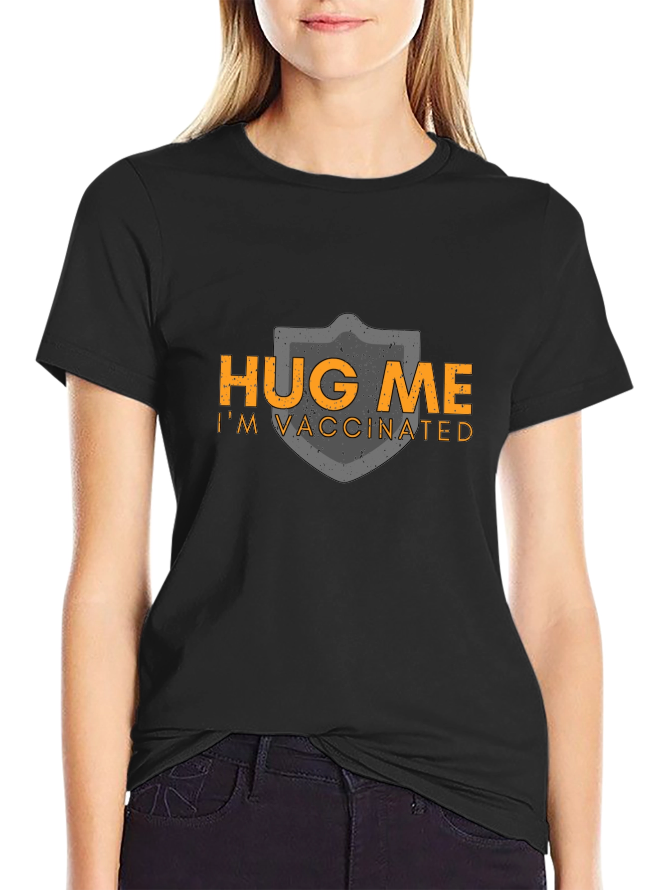 Hug Me Im Vaccinated T-Shirt - Funny Virus Protection Tee