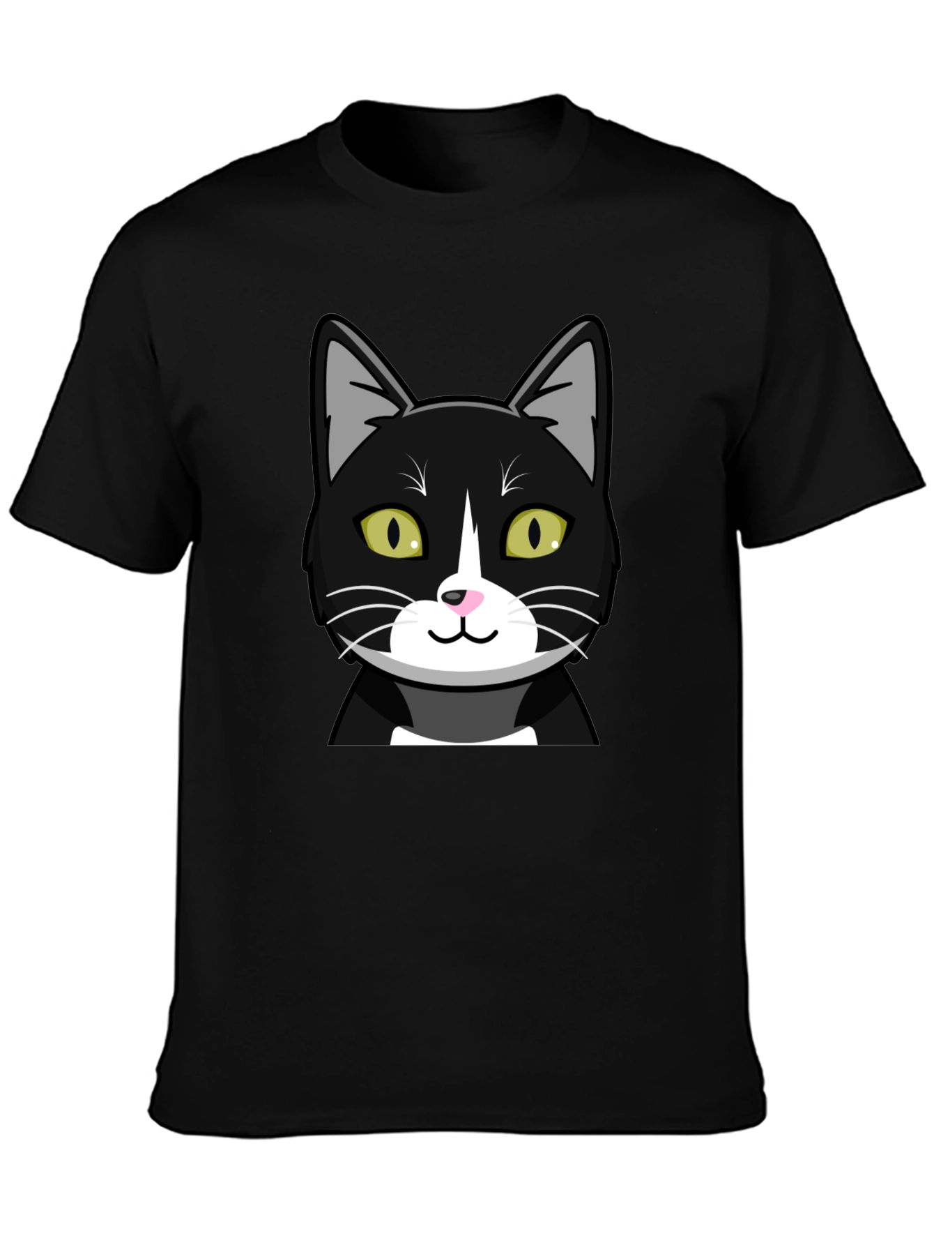 Black Cat Graphic T-Shirt - Mens Crew Neck Tee