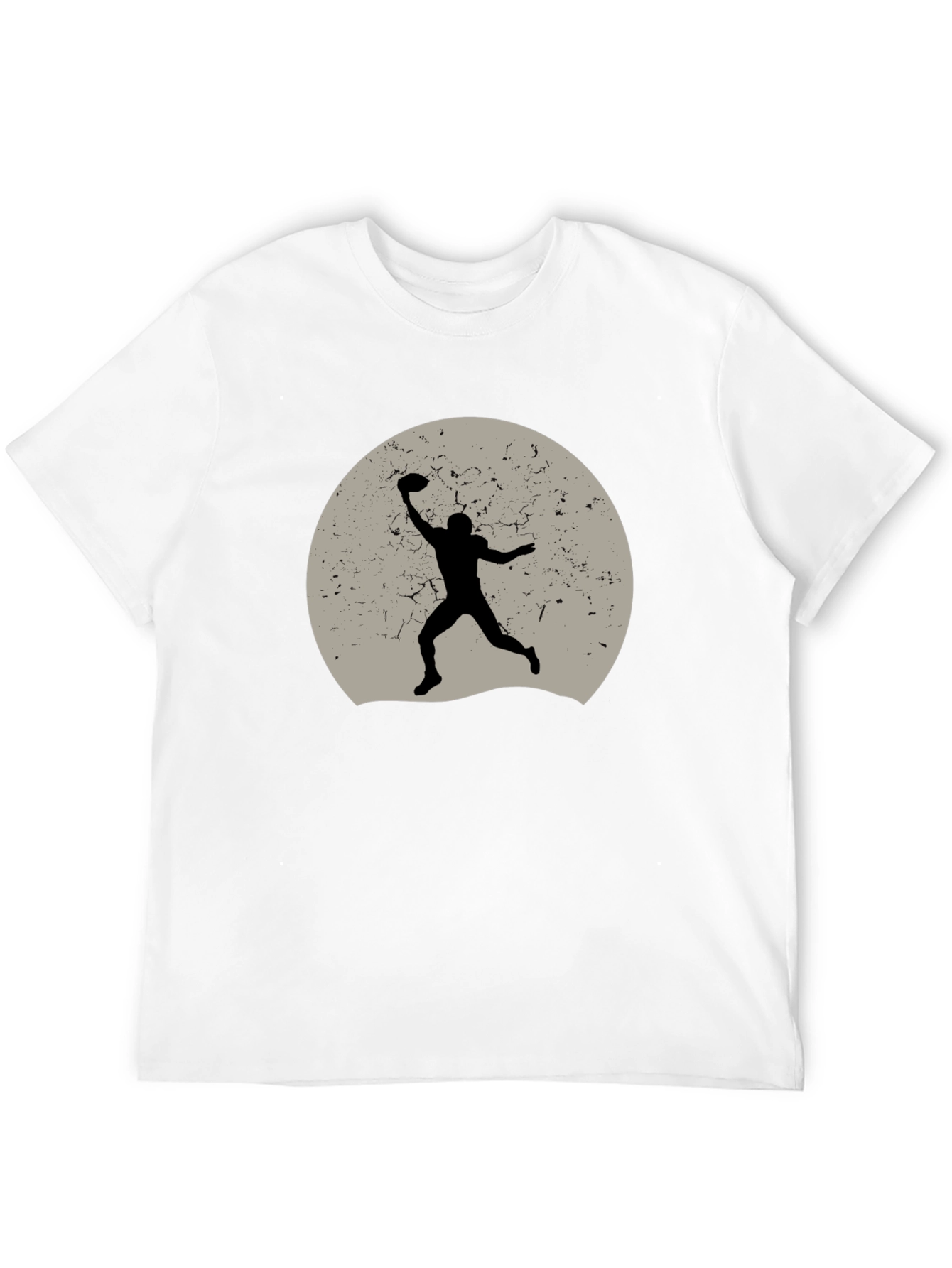 Football Silhouette Graphic Tee - Black