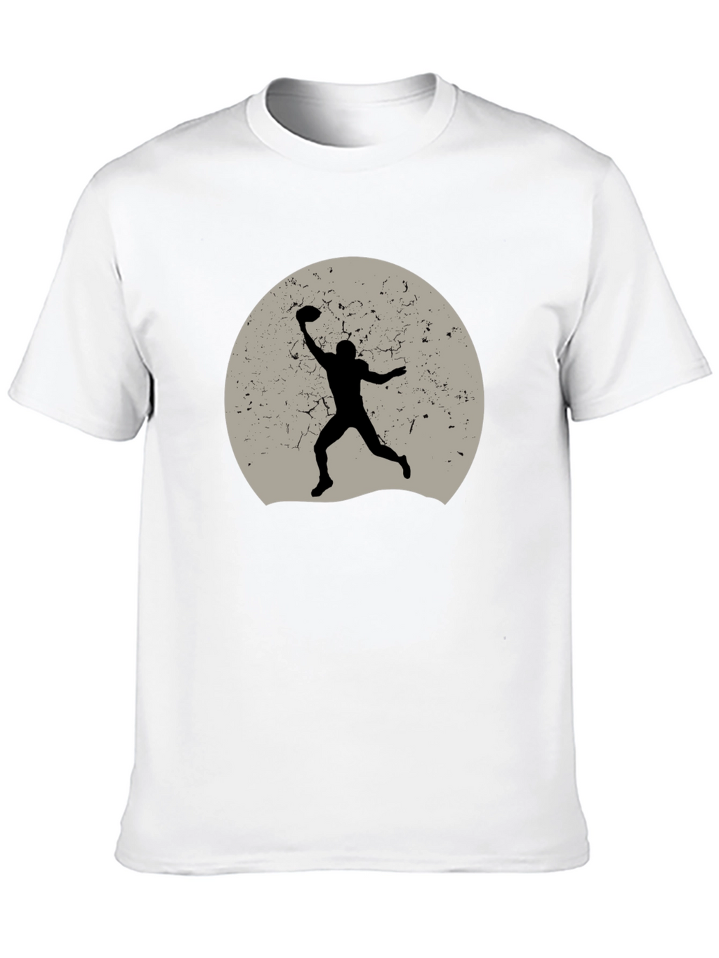 Football Silhouette Graphic Tee - Black