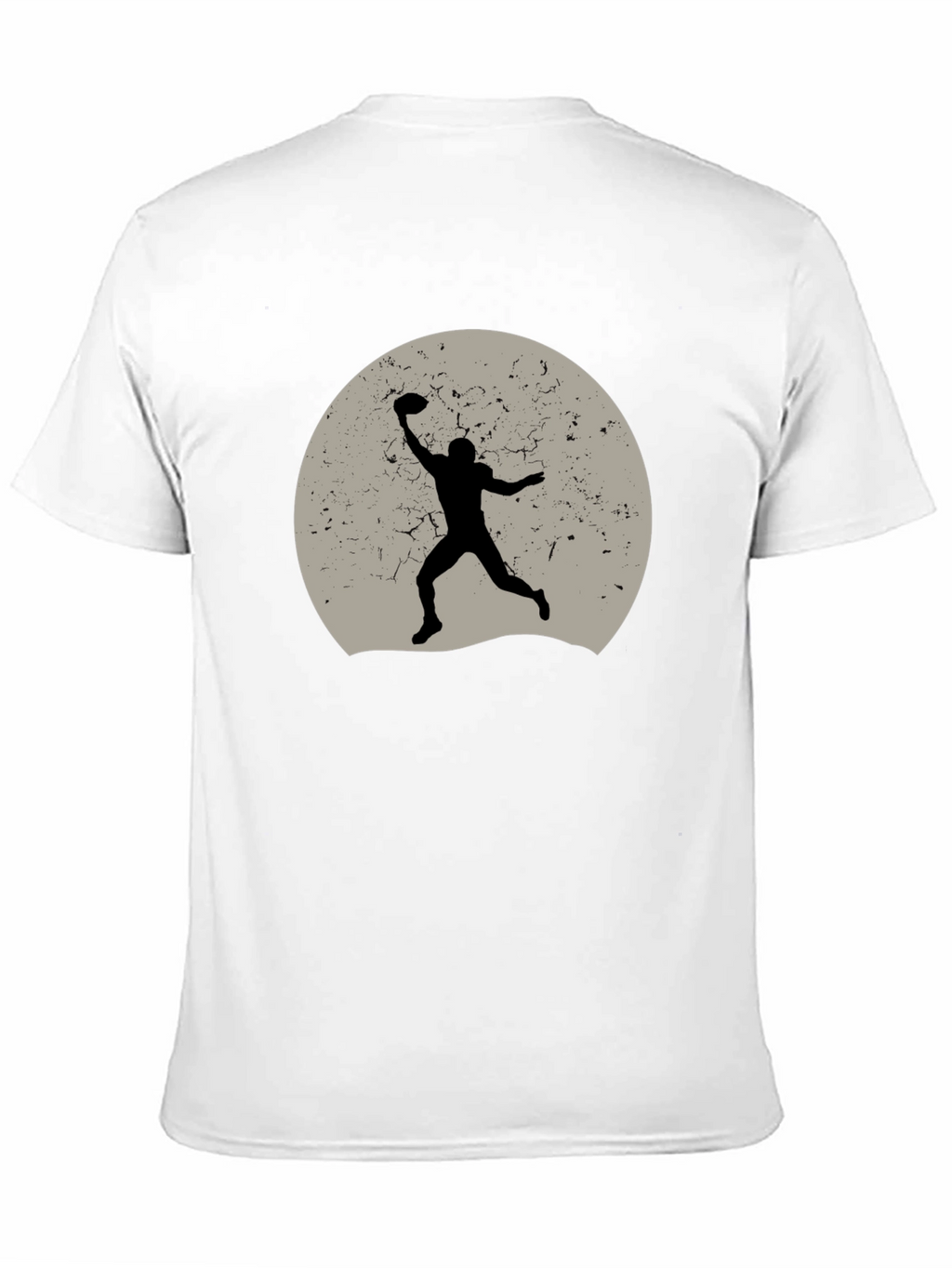 Football Silhouette Graphic Tee - Black