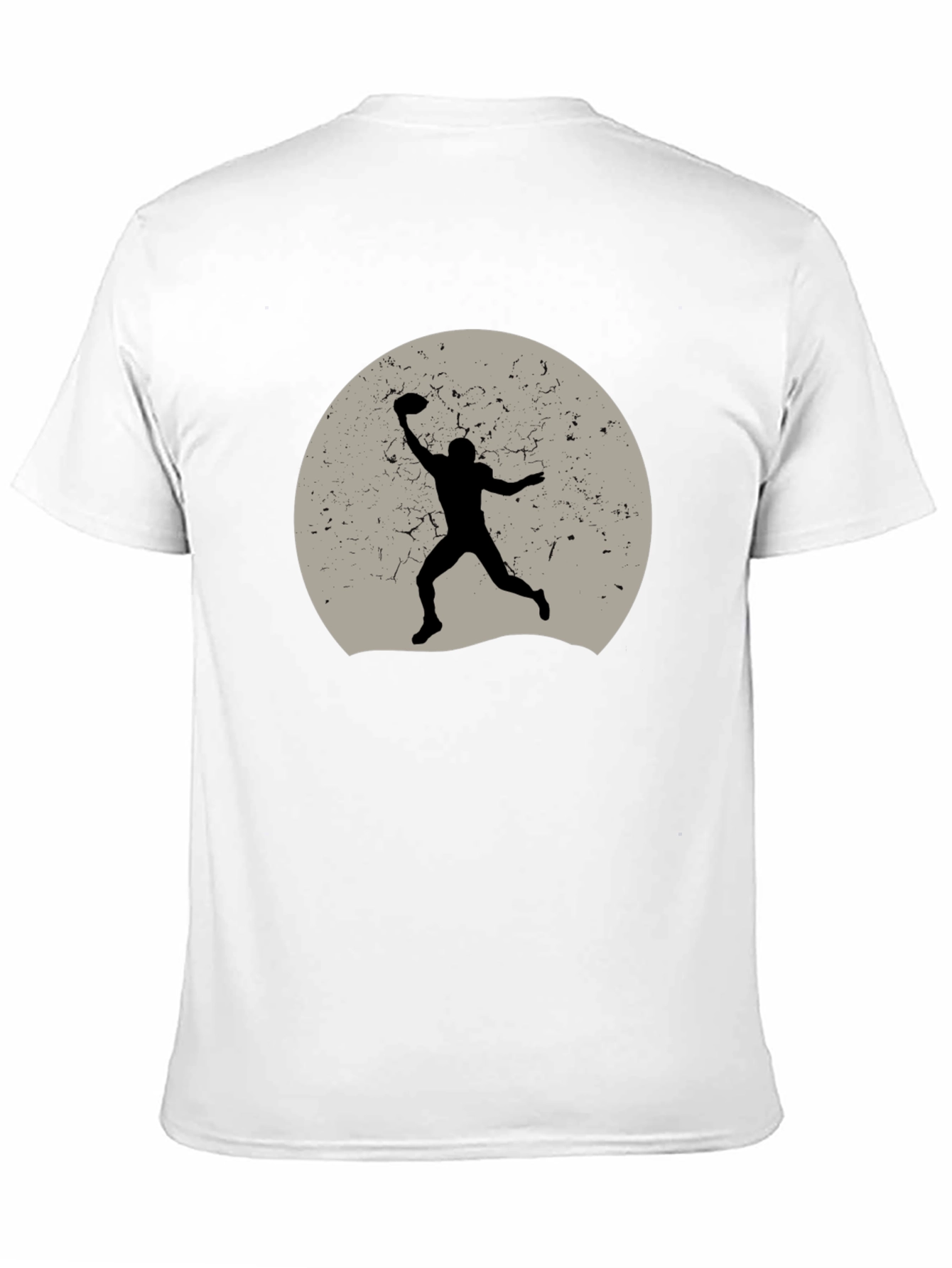 Football Silhouette Graphic Tee - Black
