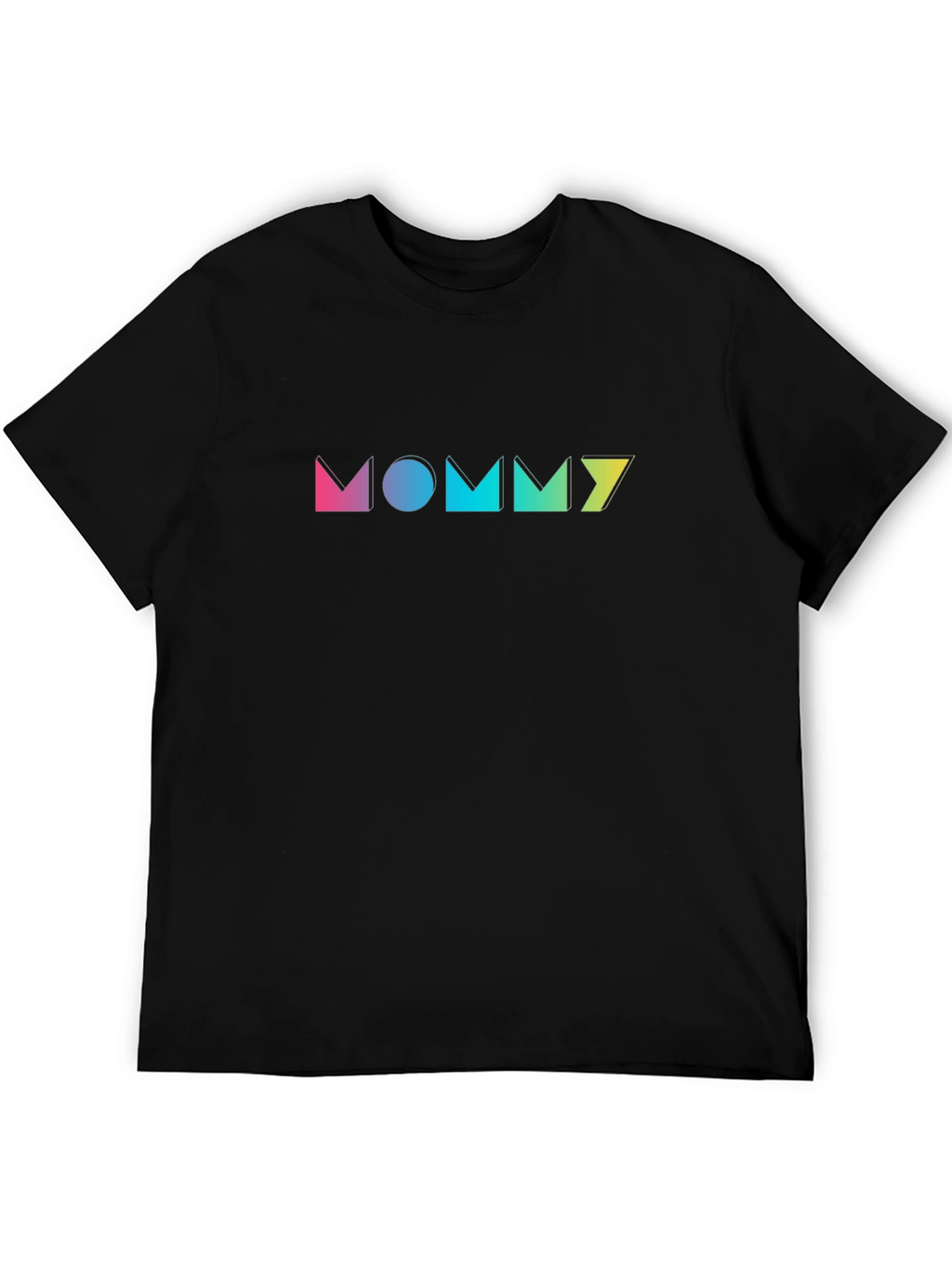 Trendy MOMMY Graphic Print Black T-Shirt