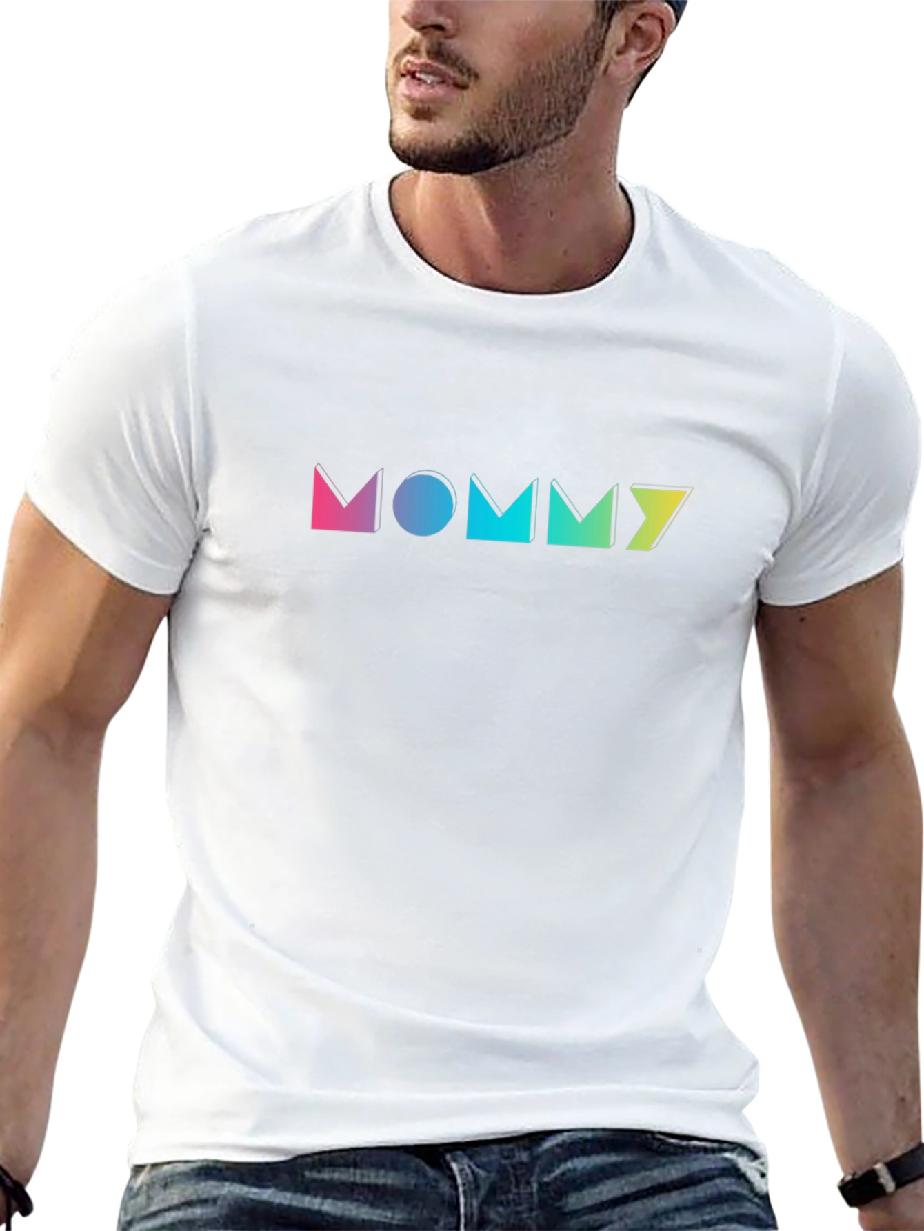 Trendy MOMMY Graphic Print Black T-Shirt