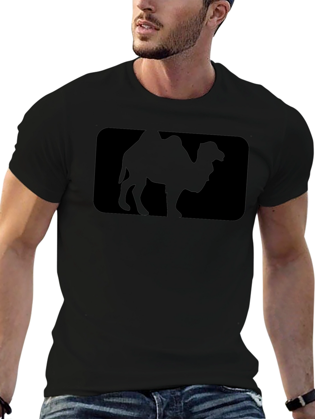 Camel Silhouette Graphic Tee - Soft Cotton Blend