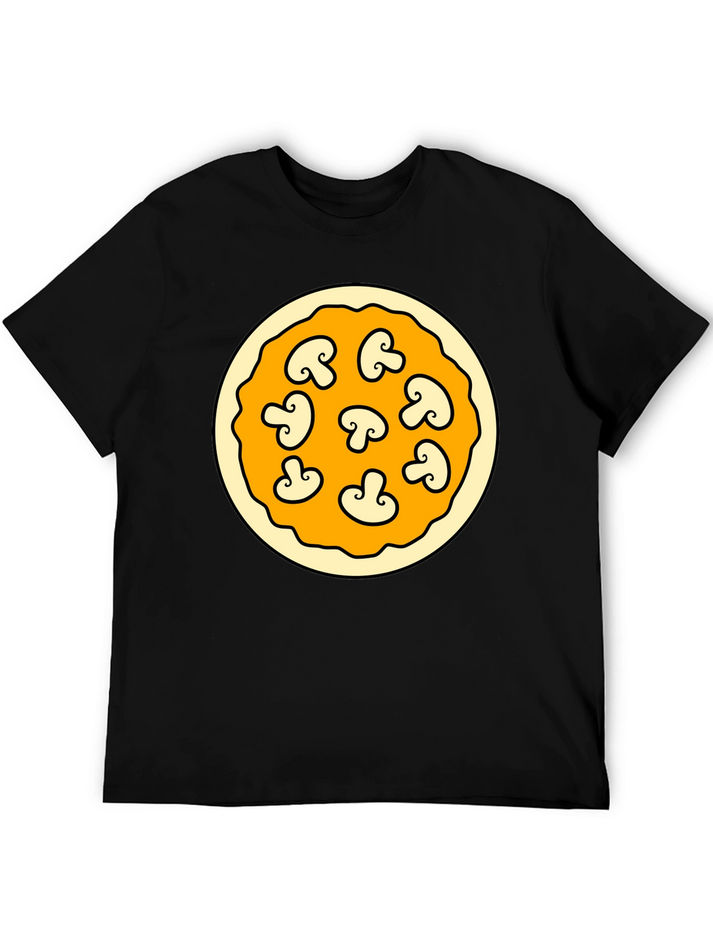 Mushroom Pizza Graphic T-Shirt - Fun Foodie Fashion
