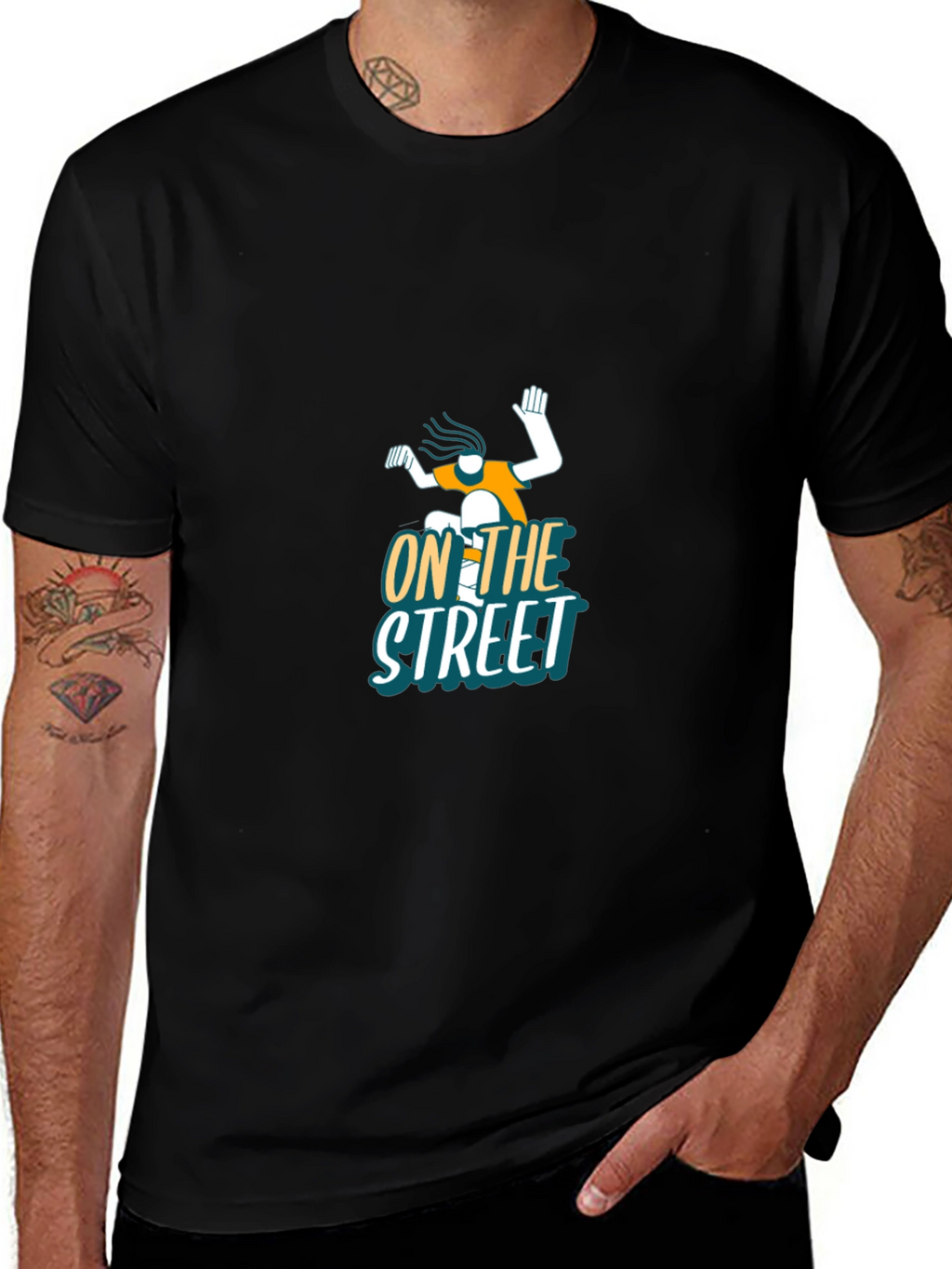 Cool On The Street Graphic Black T-Shirt