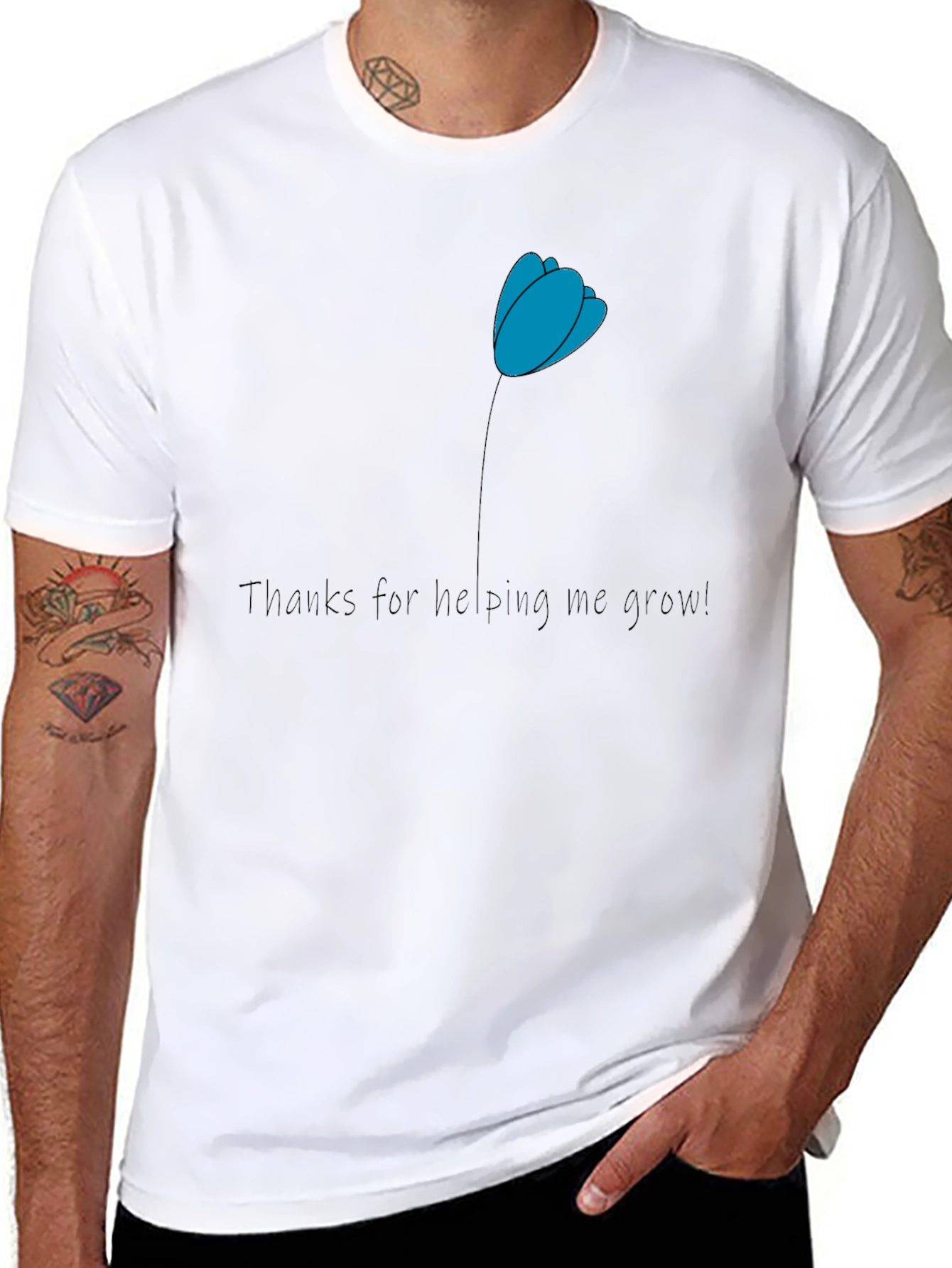 Thank You Teacher T-Shirt - Helping Me Grow