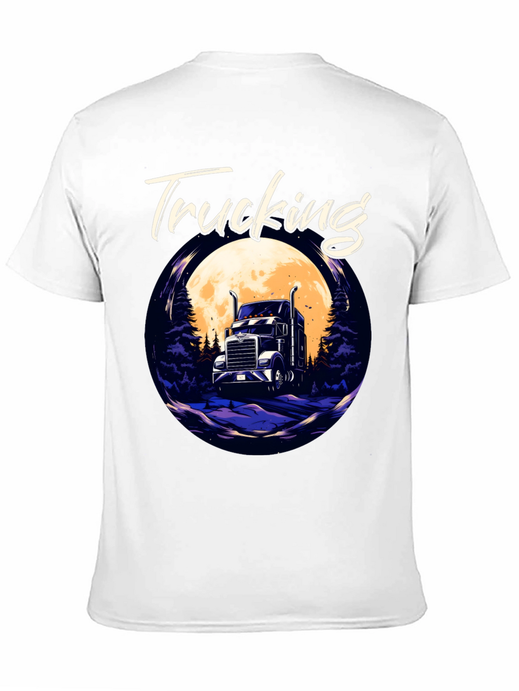 Trucking T-Shirt - Trucker Design Black Tee