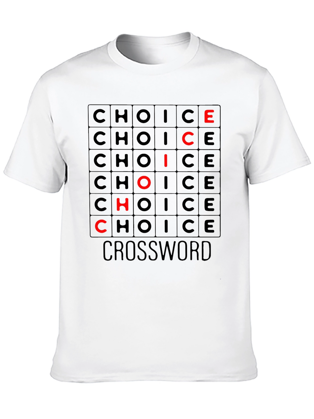 Choice Crossword Graphic Tee - Soft Cotton T-Shirt
