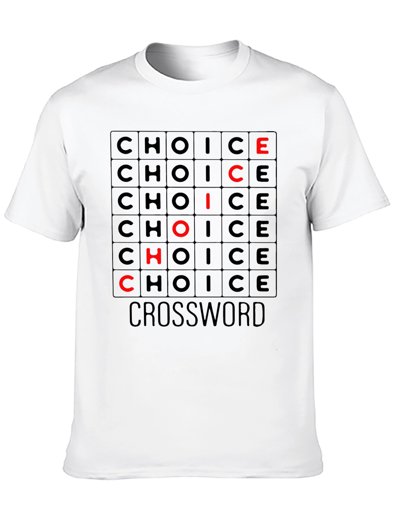 Choice Crossword Graphic Tee - Soft Cotton T-Shirt