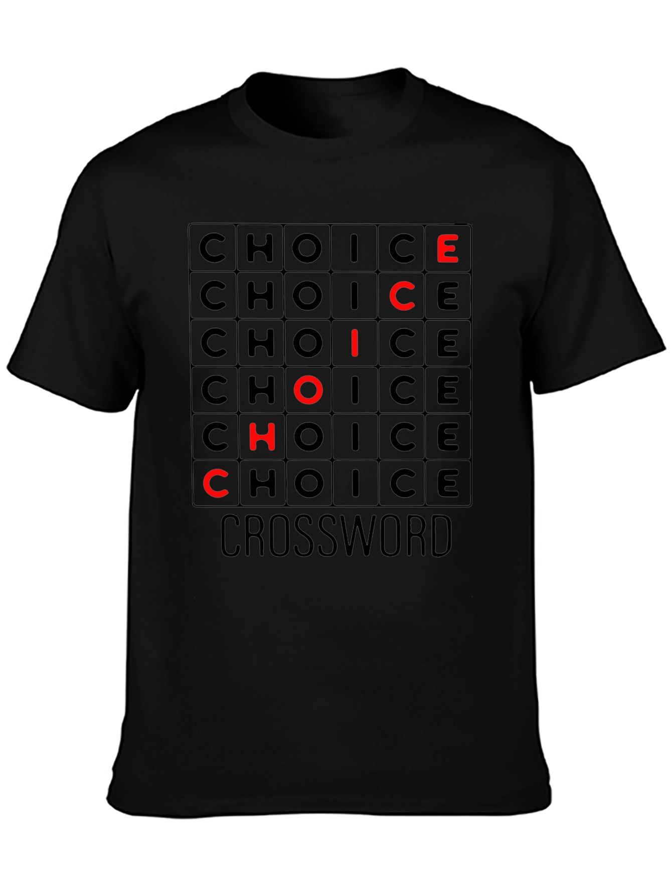 Choice Crossword Graphic Tee - Soft Cotton T-Shirt
