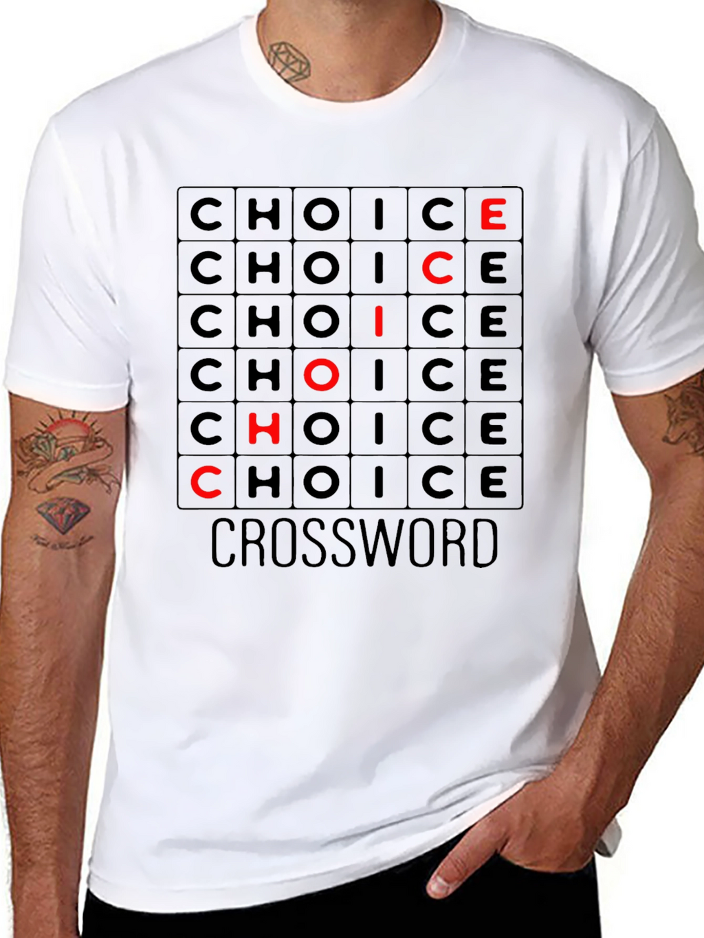 Choice Crossword Graphic Tee - Soft Cotton T-Shirt