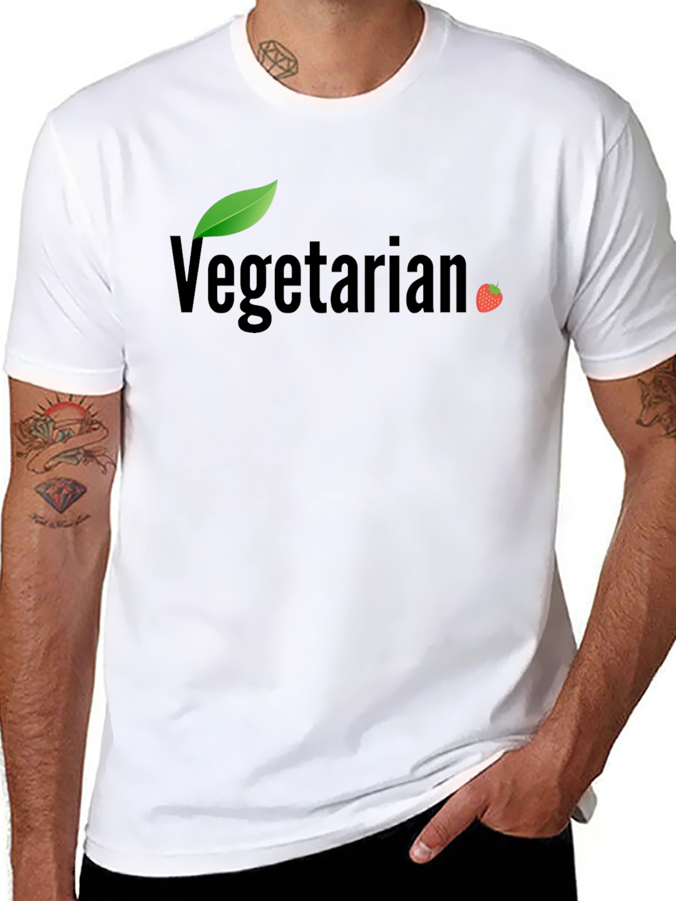 Vegetarian Graphic Tee - Stylish Vegan Lifestyle Shirt
