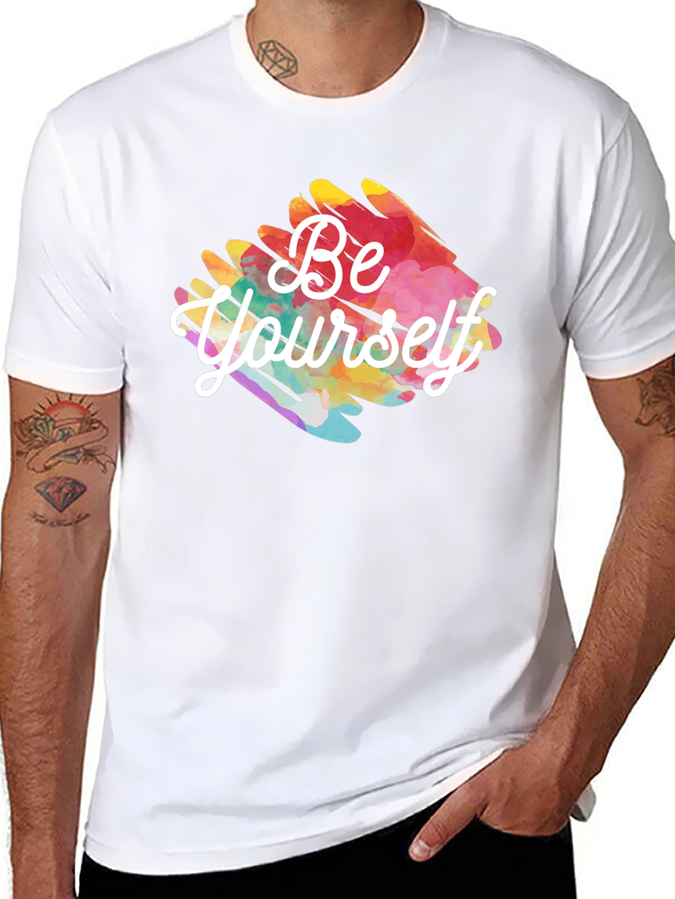Be Yourself Black Graphic Tee