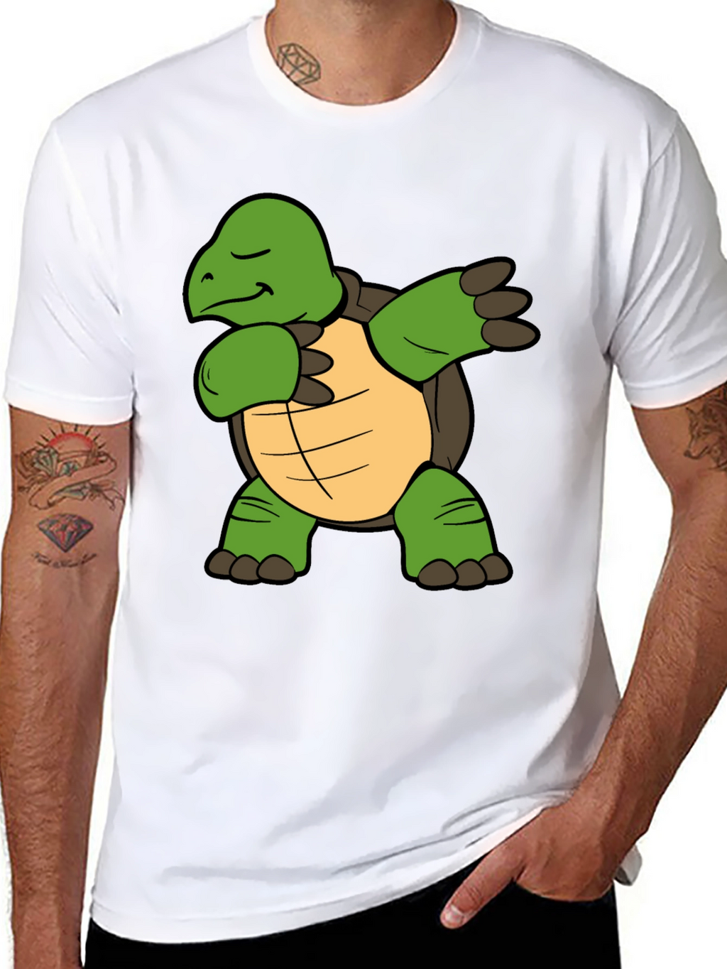 Dabbing Turtle T-Shirt - Funny Animal Graphic Tee