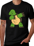 Dabbing Turtle T-Shirt - Funny Animal Graphic Tee