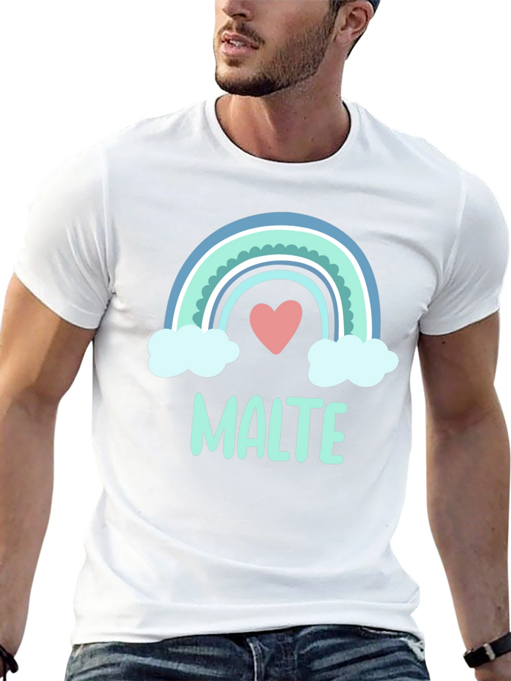 Rainbow Heart T-Shirt - Cute Casual Tee