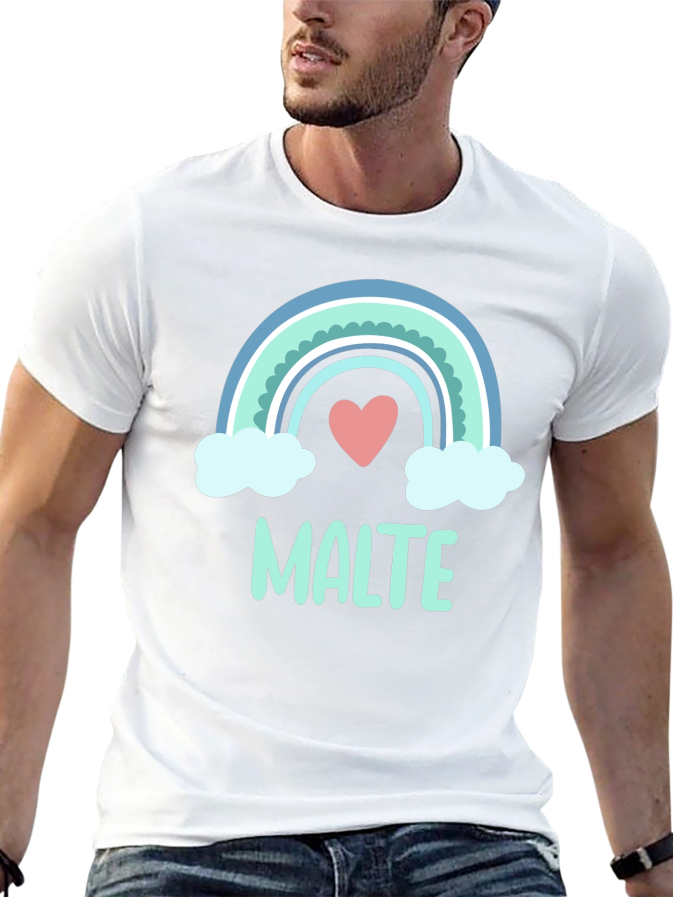 Rainbow Heart T-Shirt - Cute Casual Tee