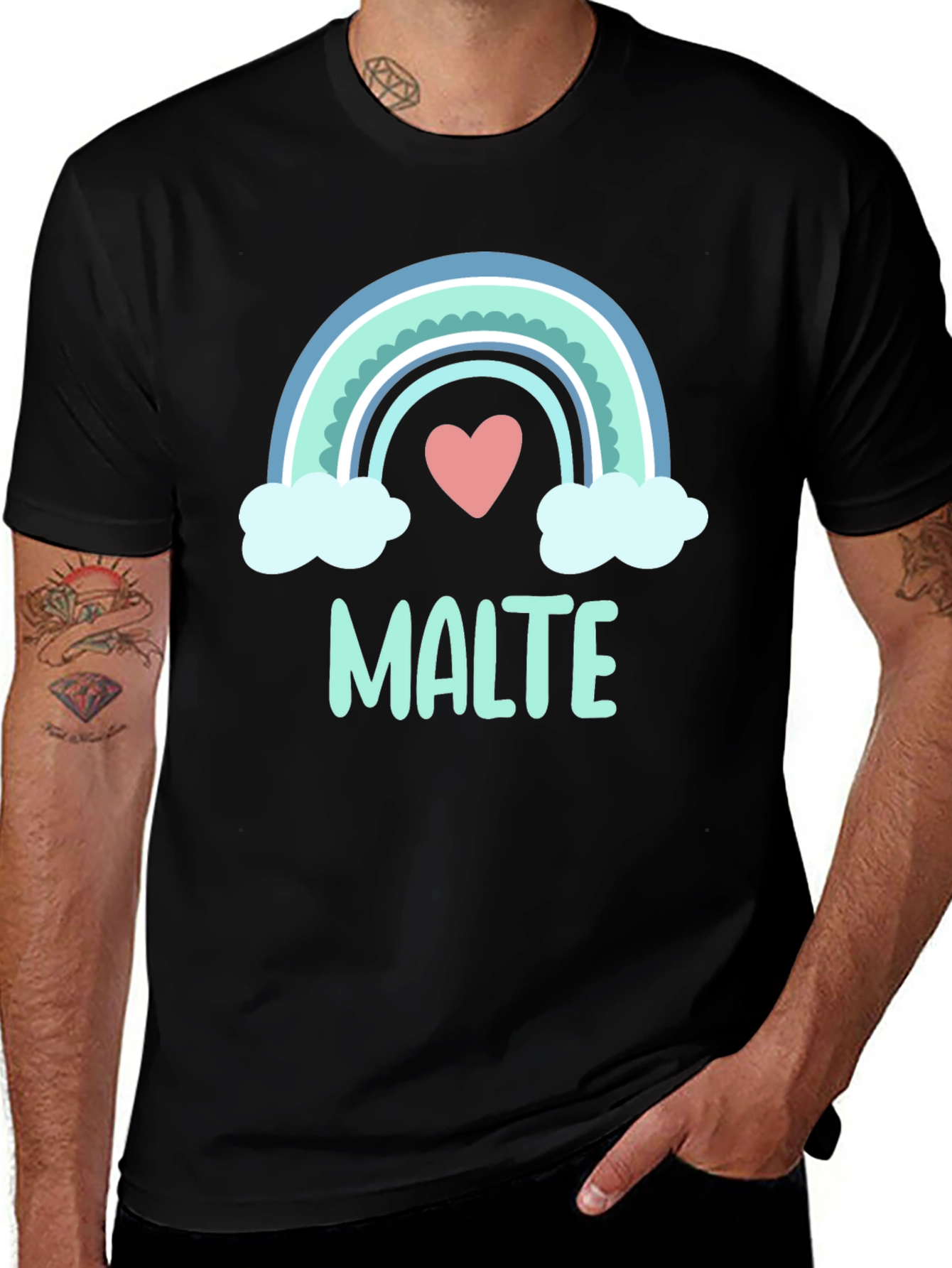 Rainbow Heart T-Shirt - Cute Casual Tee