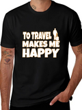 Travel Makes Me Happy Graphic Tee