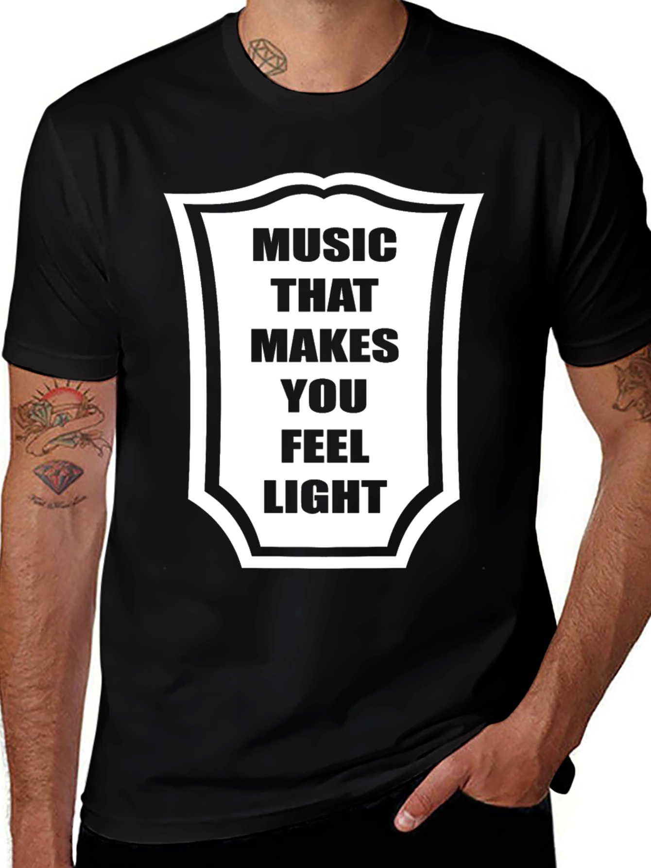 Music Makes You Feel Light Graphic T-Shirt