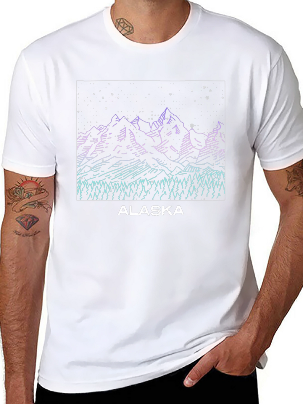 Alaska Graphic Tee - Mountain Scene