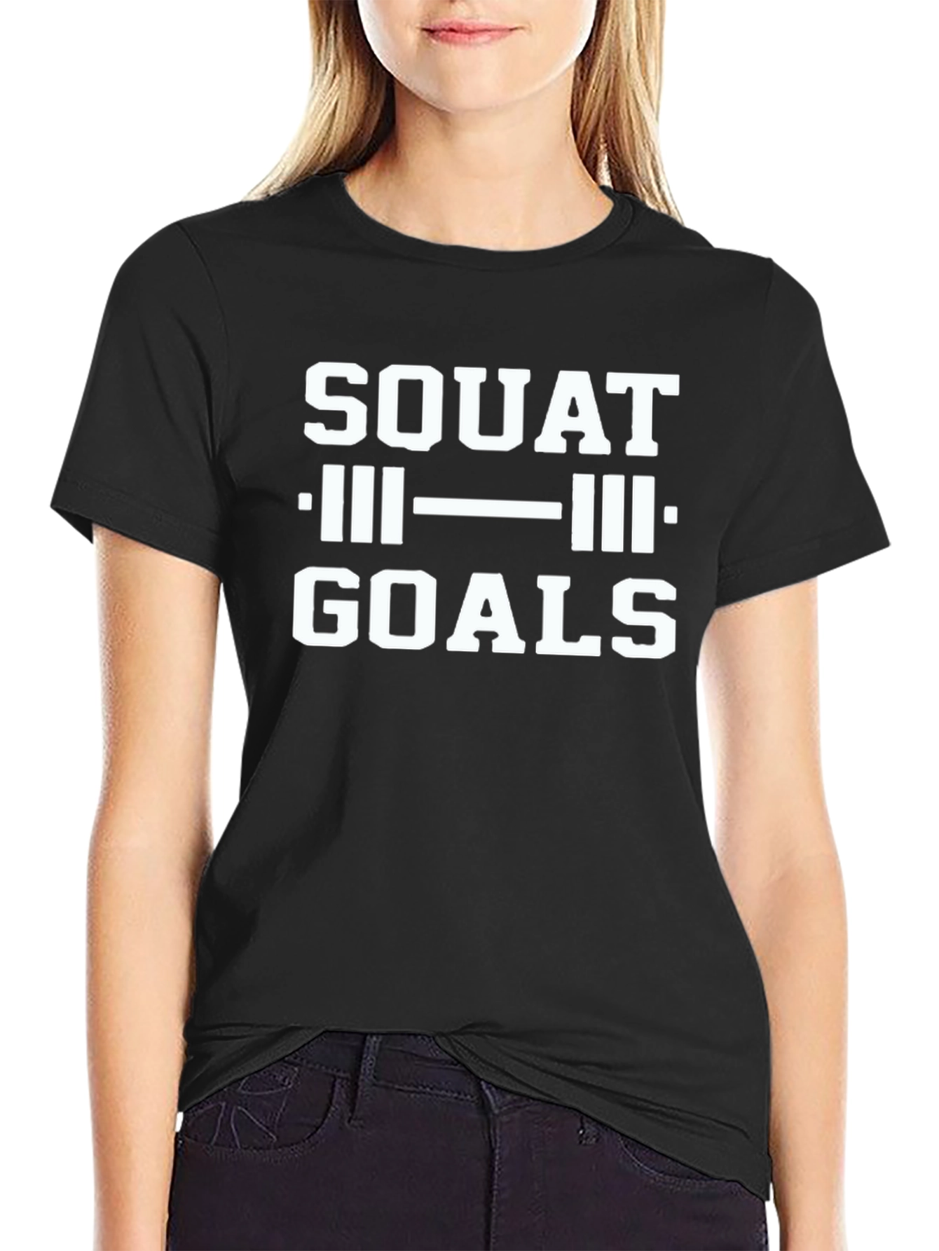 Squat Goals Black T-Shirt - Weightlifting Gym Apparel