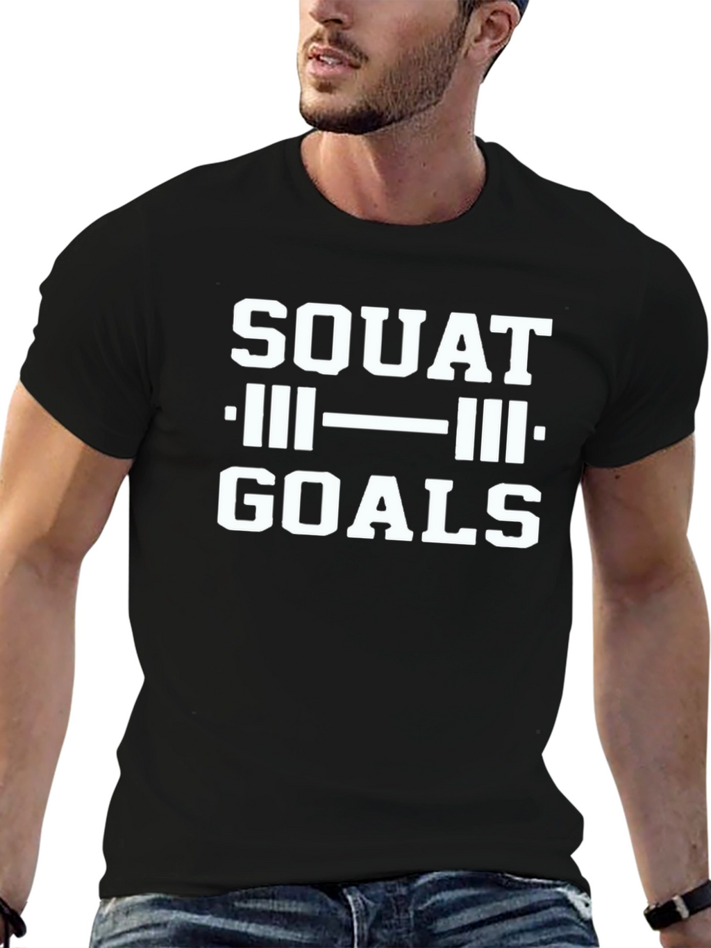 Squat Goals Black T-Shirt - Weightlifting Gym Apparel