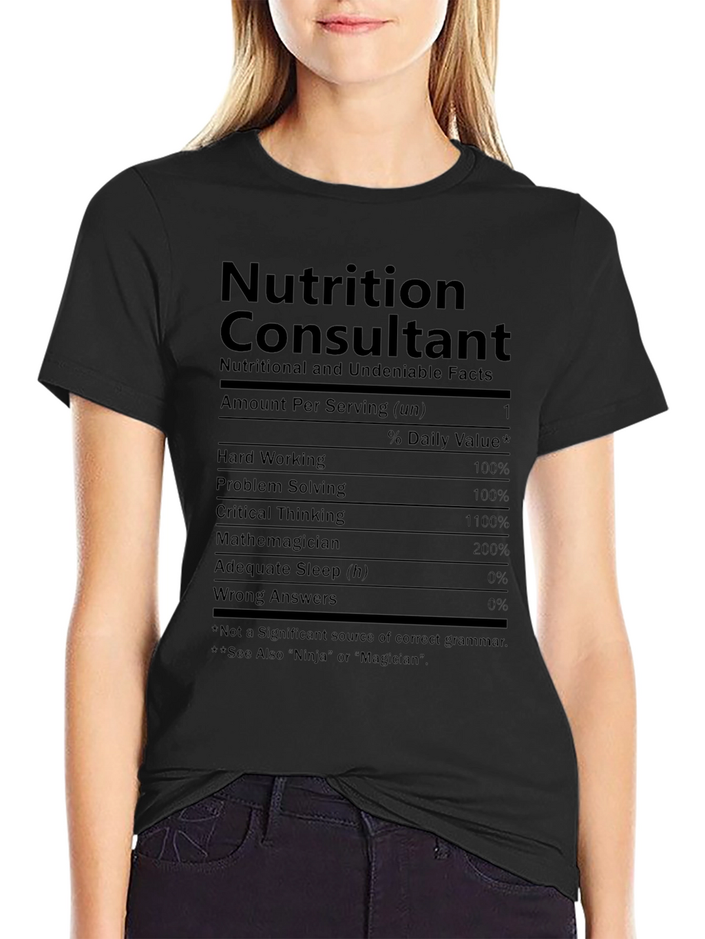 Nutrition Consultant T-Shirt - Funny Nutrition Facts Tee