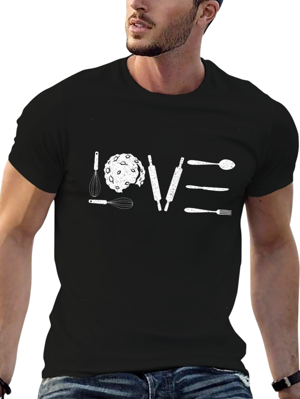 Baking Lovers Black Graphic Tee