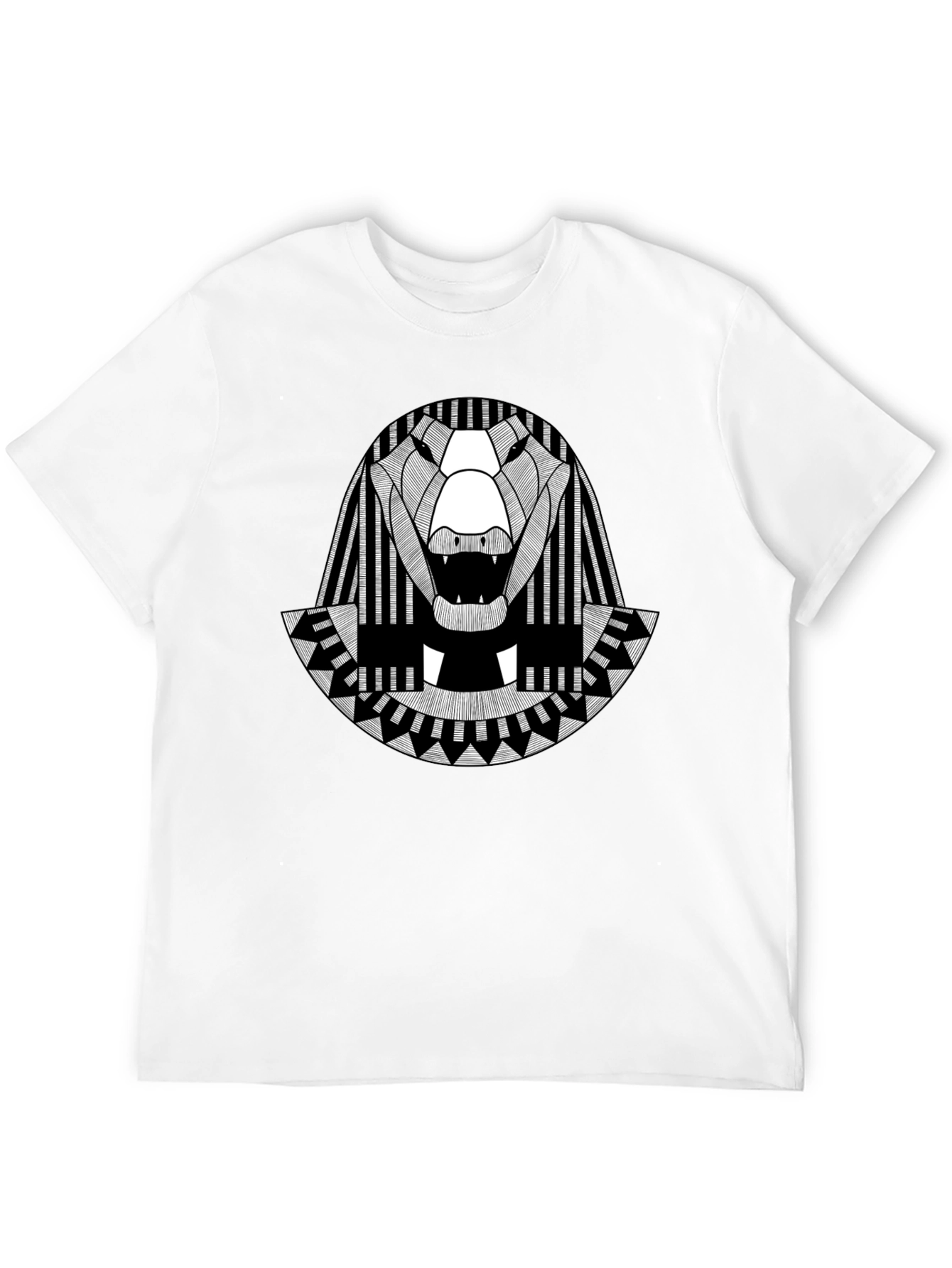 Egyptian Alligator Graphic Tee - Black Cotton T-Shirt