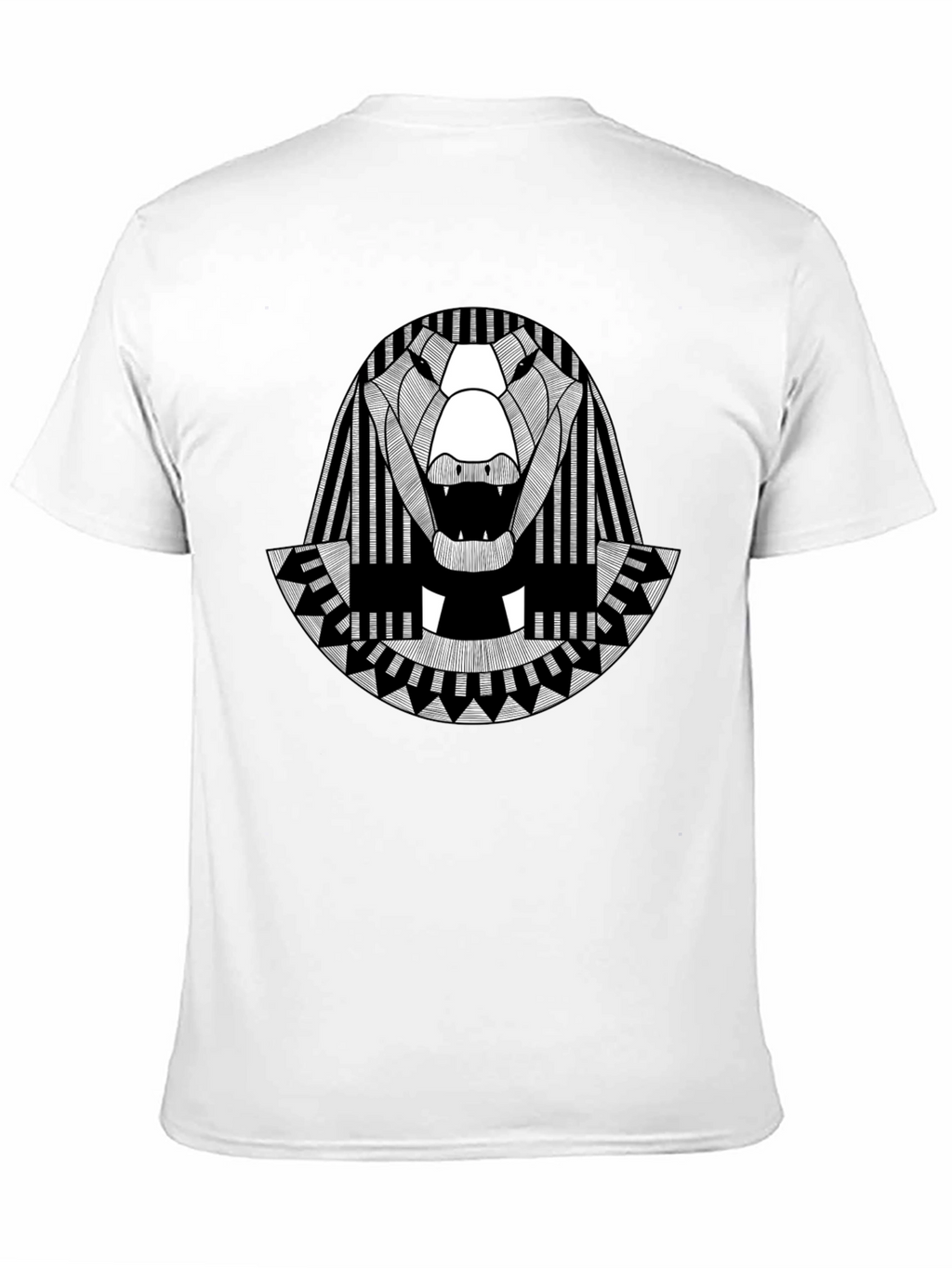 Egyptian Alligator Graphic Tee - Black Cotton T-Shirt