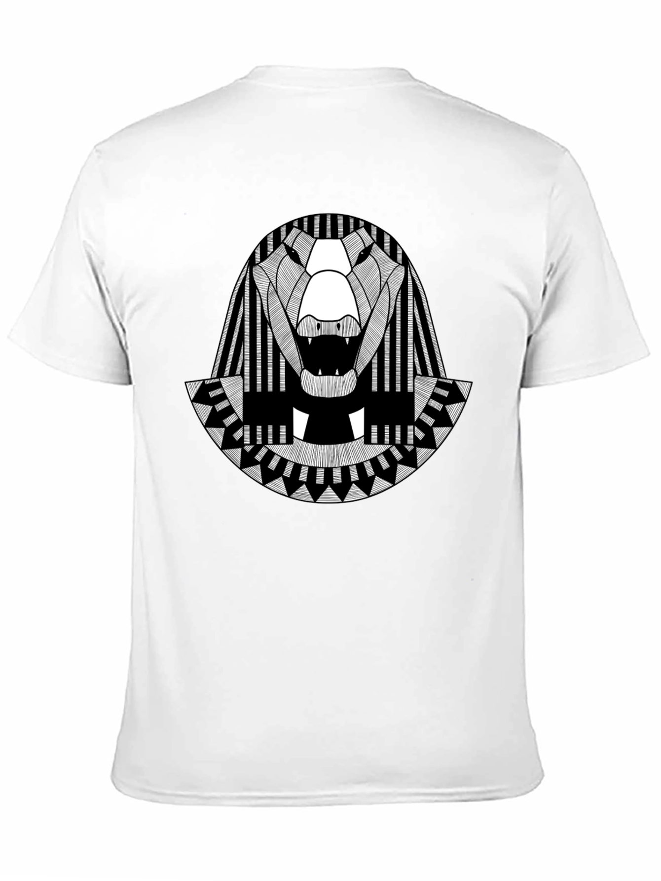 Egyptian Alligator Graphic Tee - Black Cotton T-Shirt