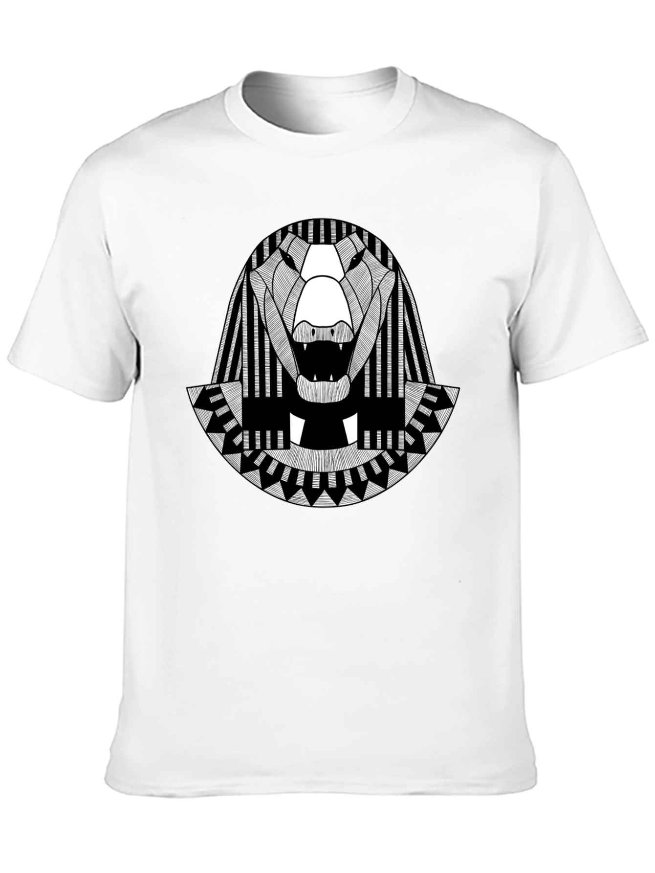 Egyptian Alligator Graphic Tee - Black Cotton T-Shirt