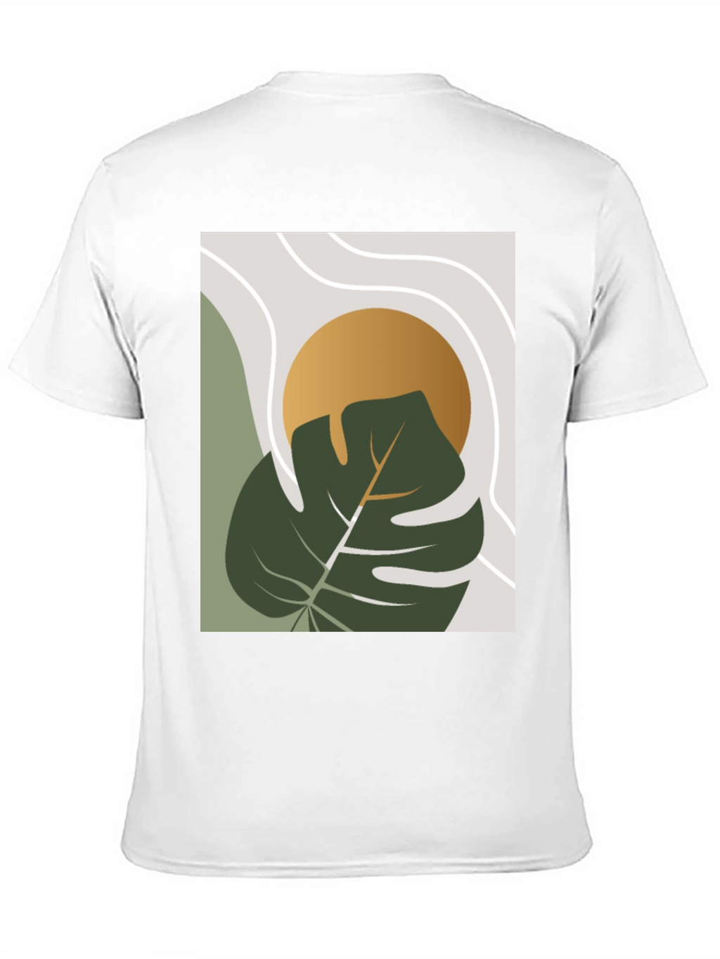 Modern Plant Graphic Tee - Black