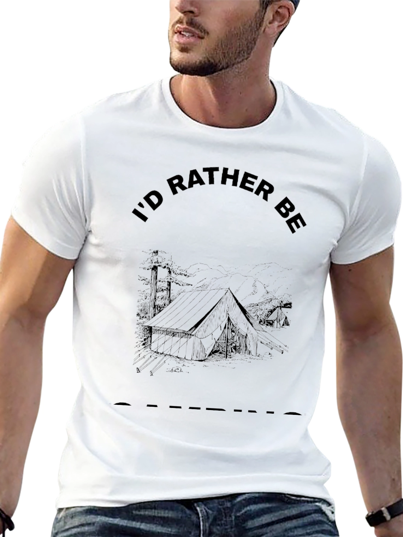 Camping Graphic Tee - Id Rather Be Camping T-Shirt