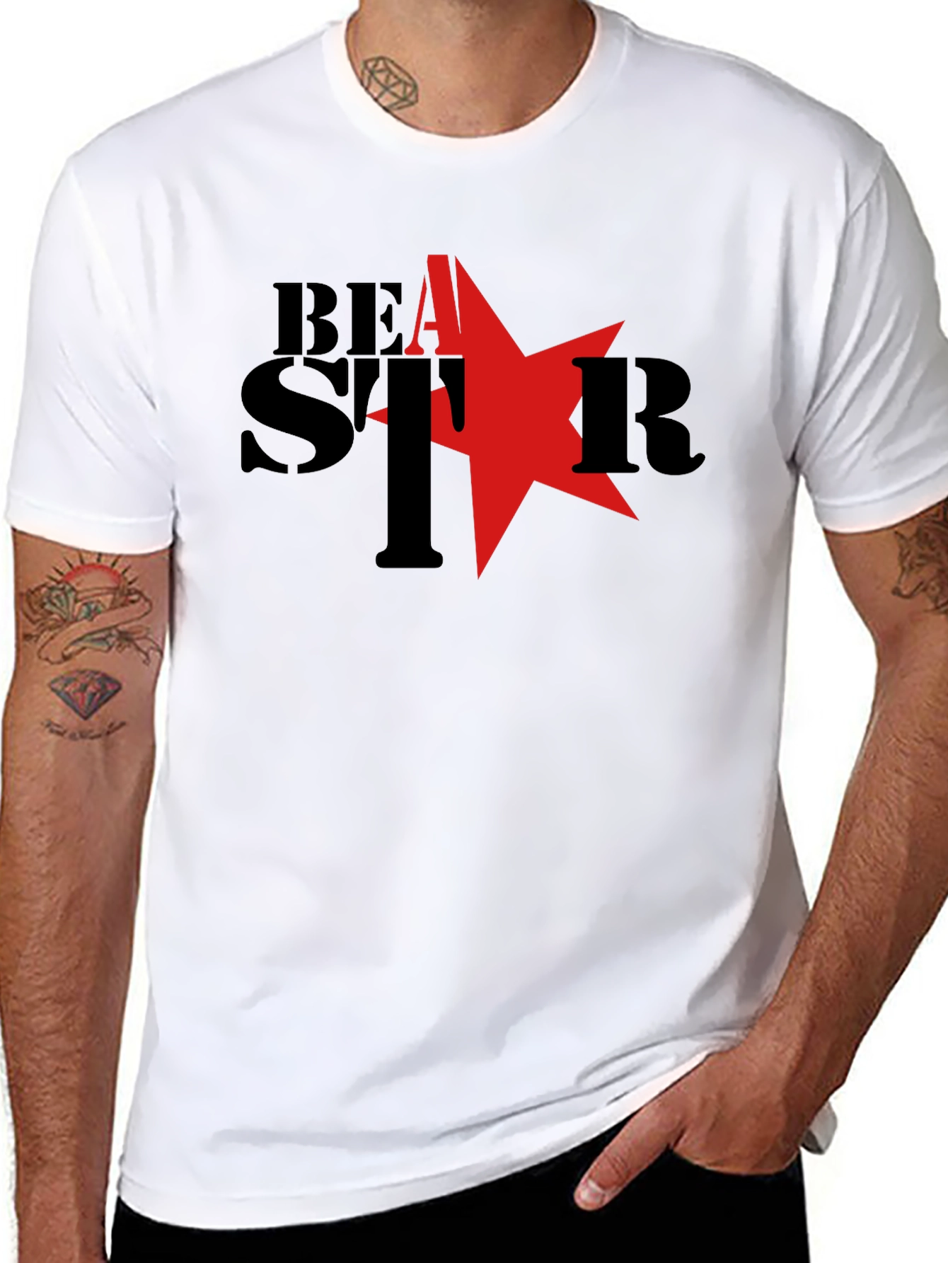 Beast Star Graphic T-Shirt - Black Cotton Tee