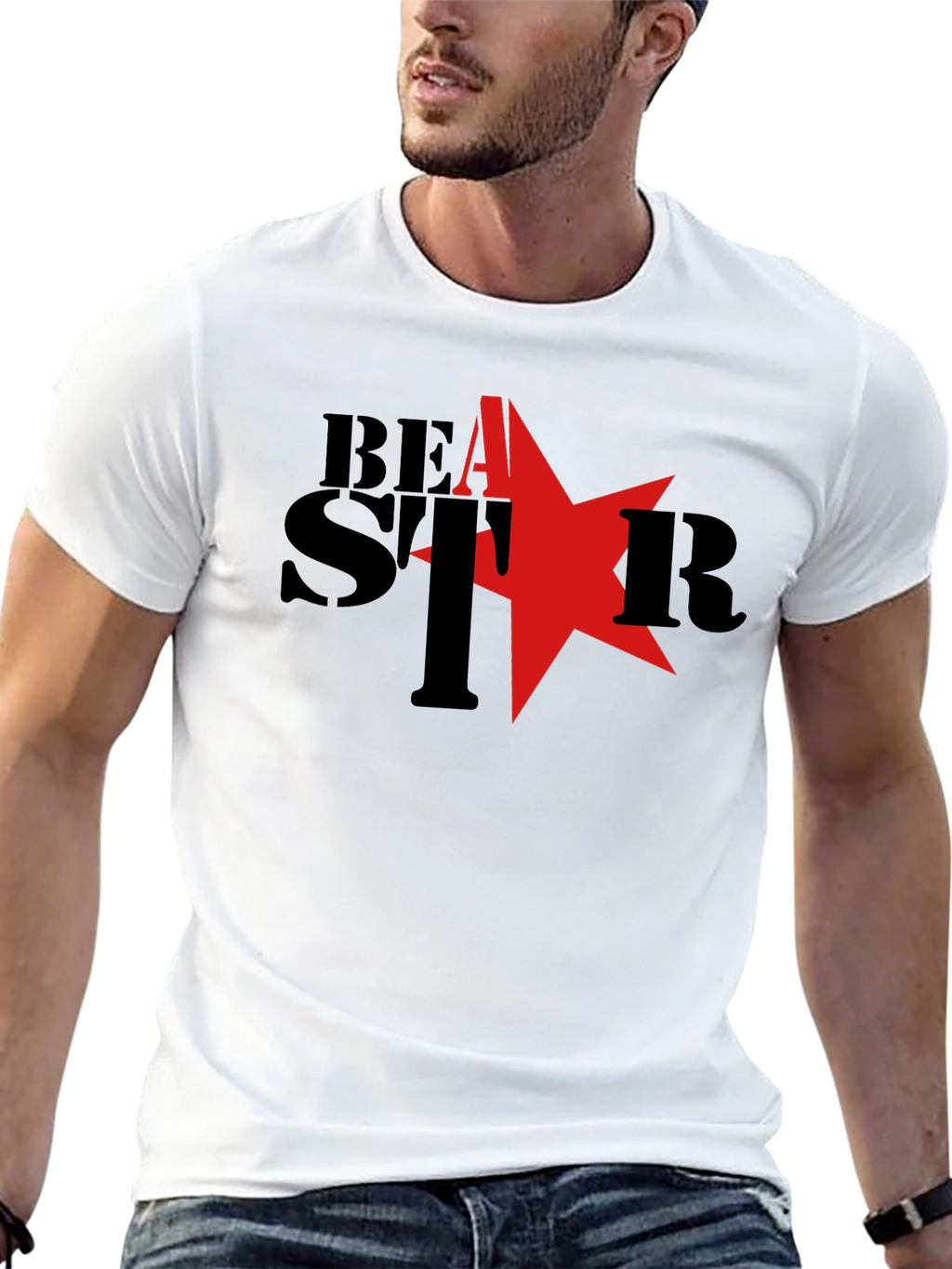Beast Star Graphic T-Shirt - Black Cotton Tee