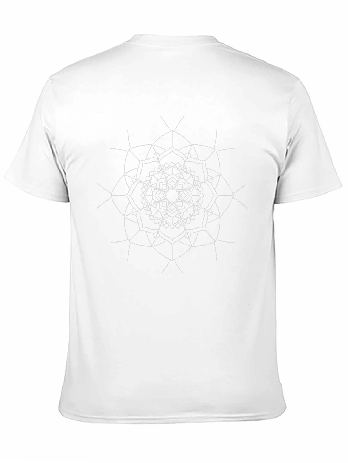 Geometric Mandala Graphic Tee - Black Cotton T-Shirt