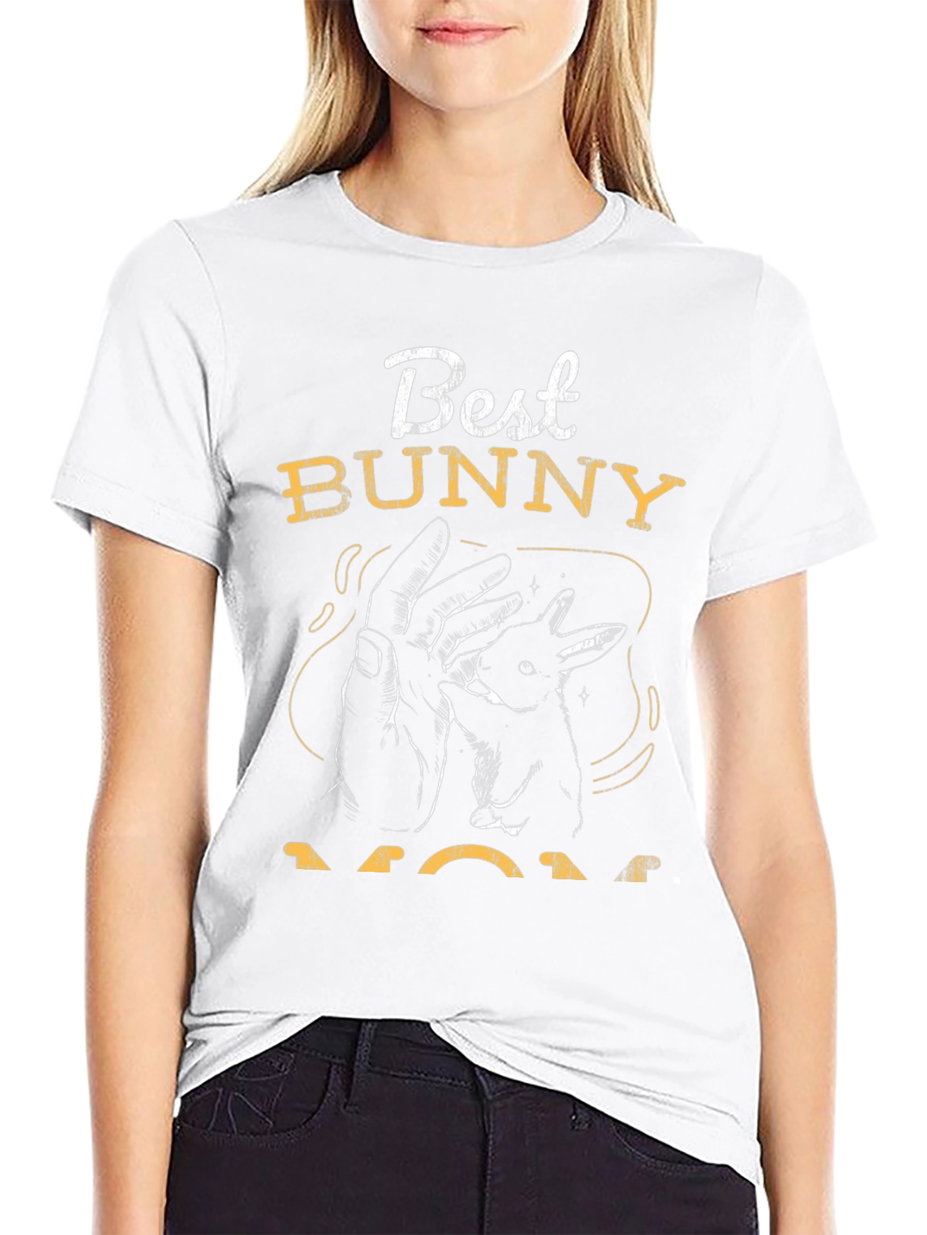Best Bunny Mom Black T-Shirt
