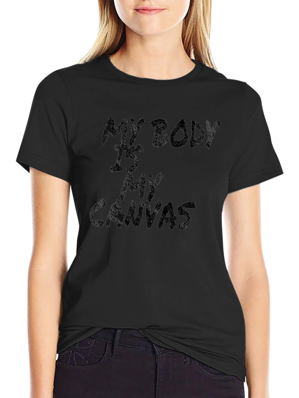 My Body Is My Canvas Black Graphic Tee