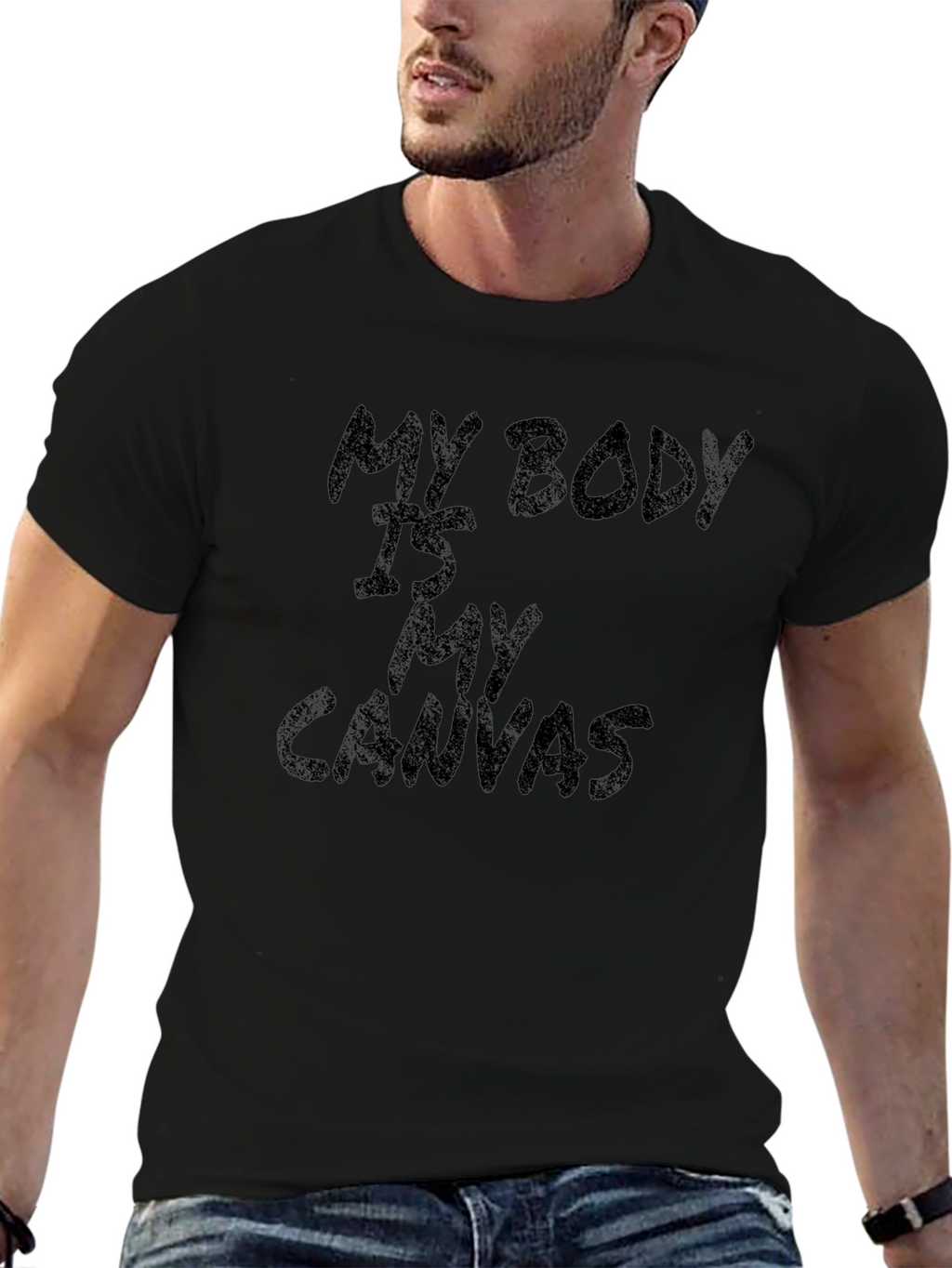 My Body Is My Canvas Black Graphic Tee
