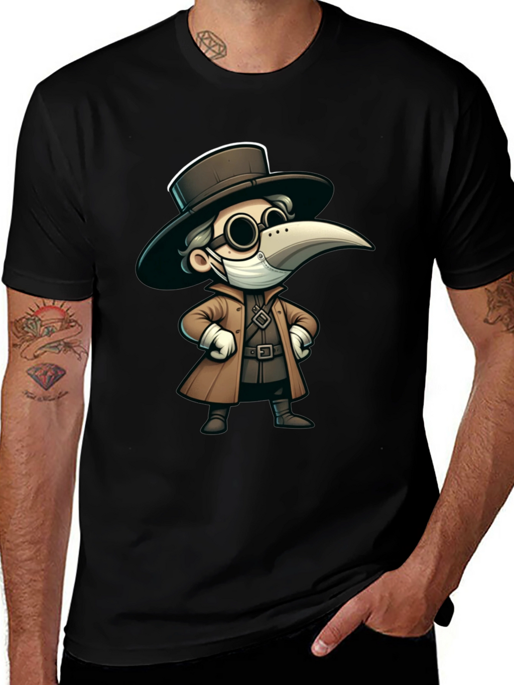 Plague Doctor Cartoon T-Shirt