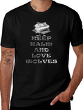 Keep Calm and Love Wolves Graphic T-Shirt