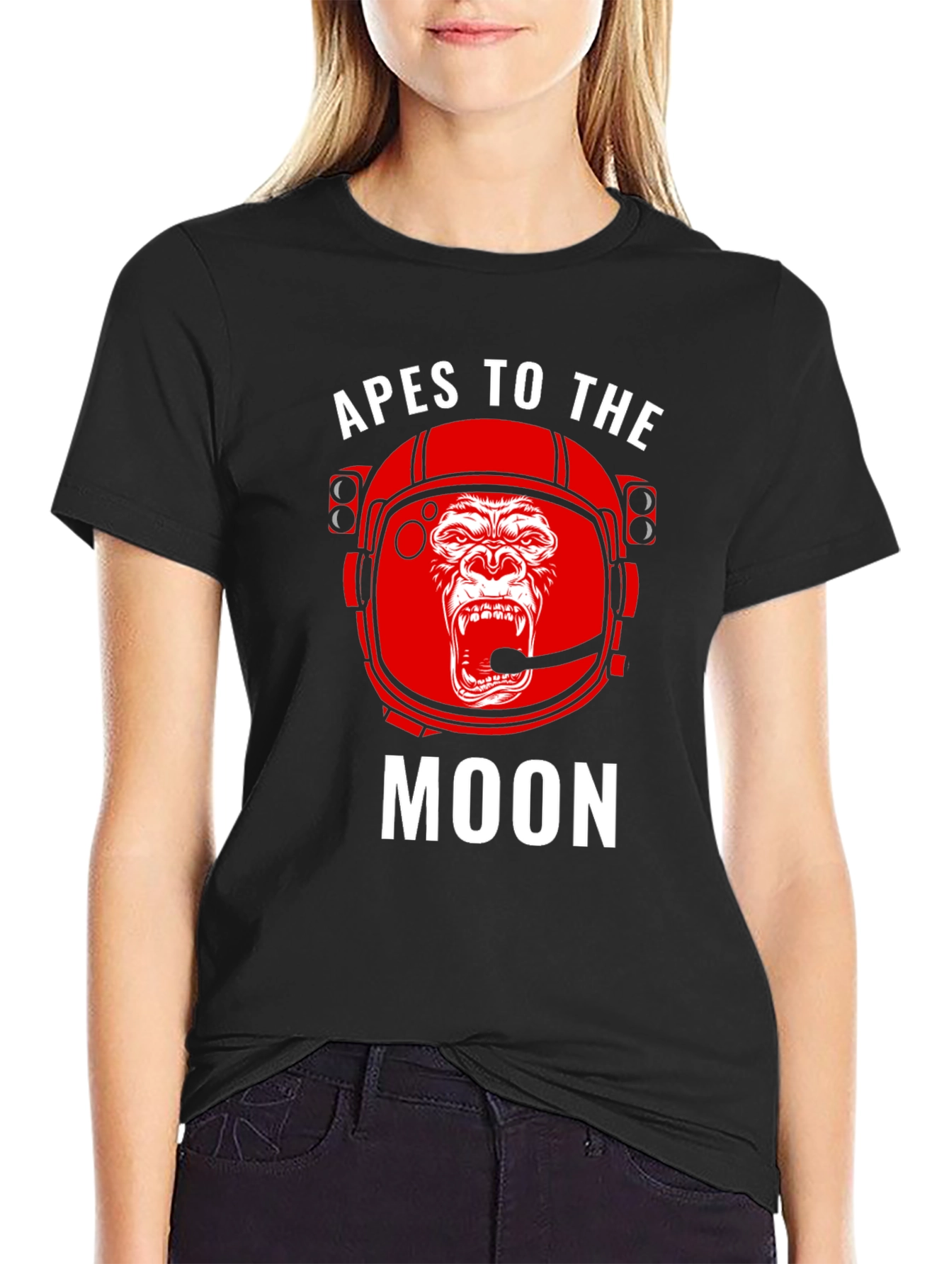 Apes to the Moon Graphic T-Shirt - Crypto Meme Tee