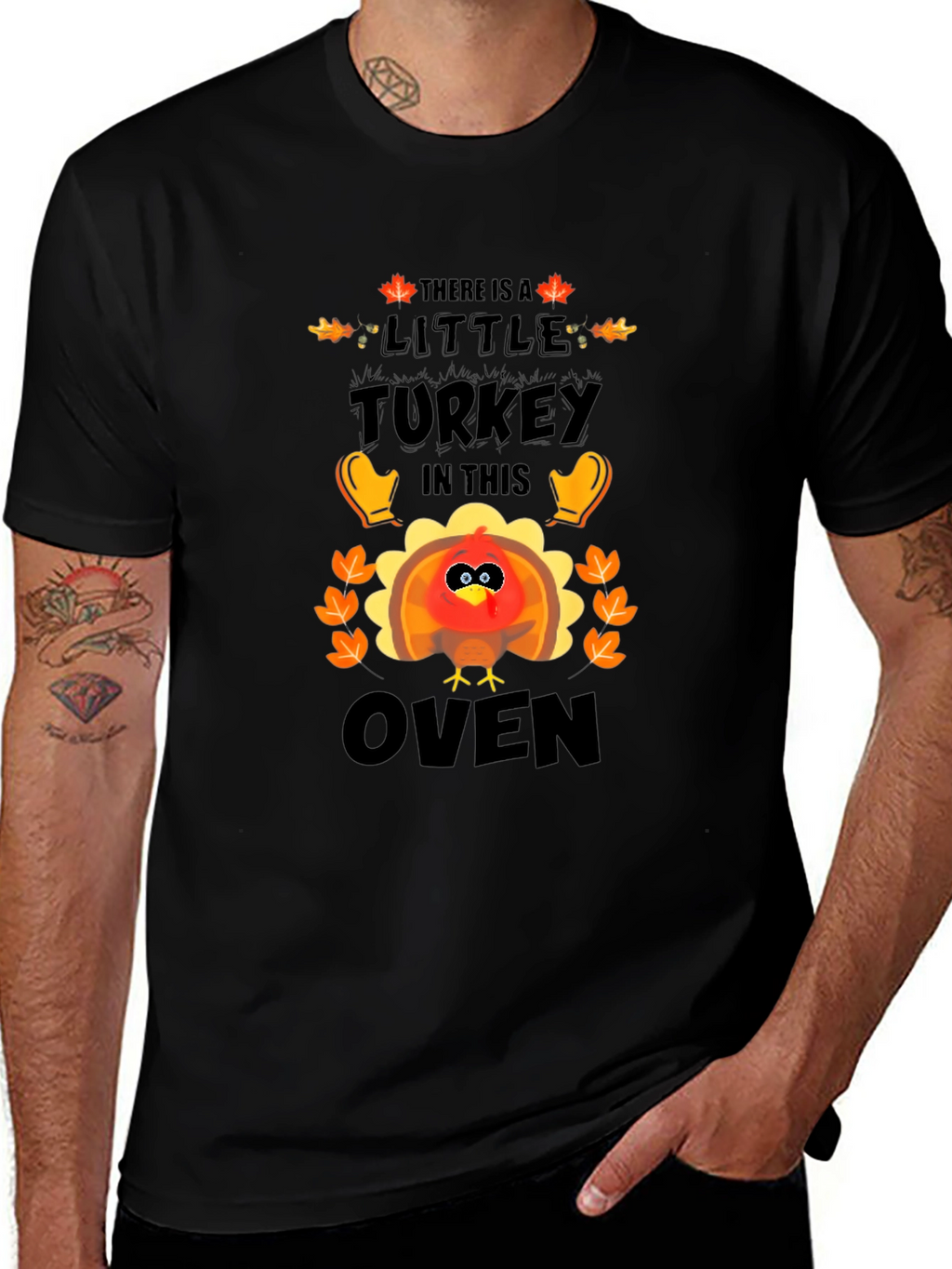 Thanksgiving Pregnancy T-Shirt - Little Turkey in the Oven