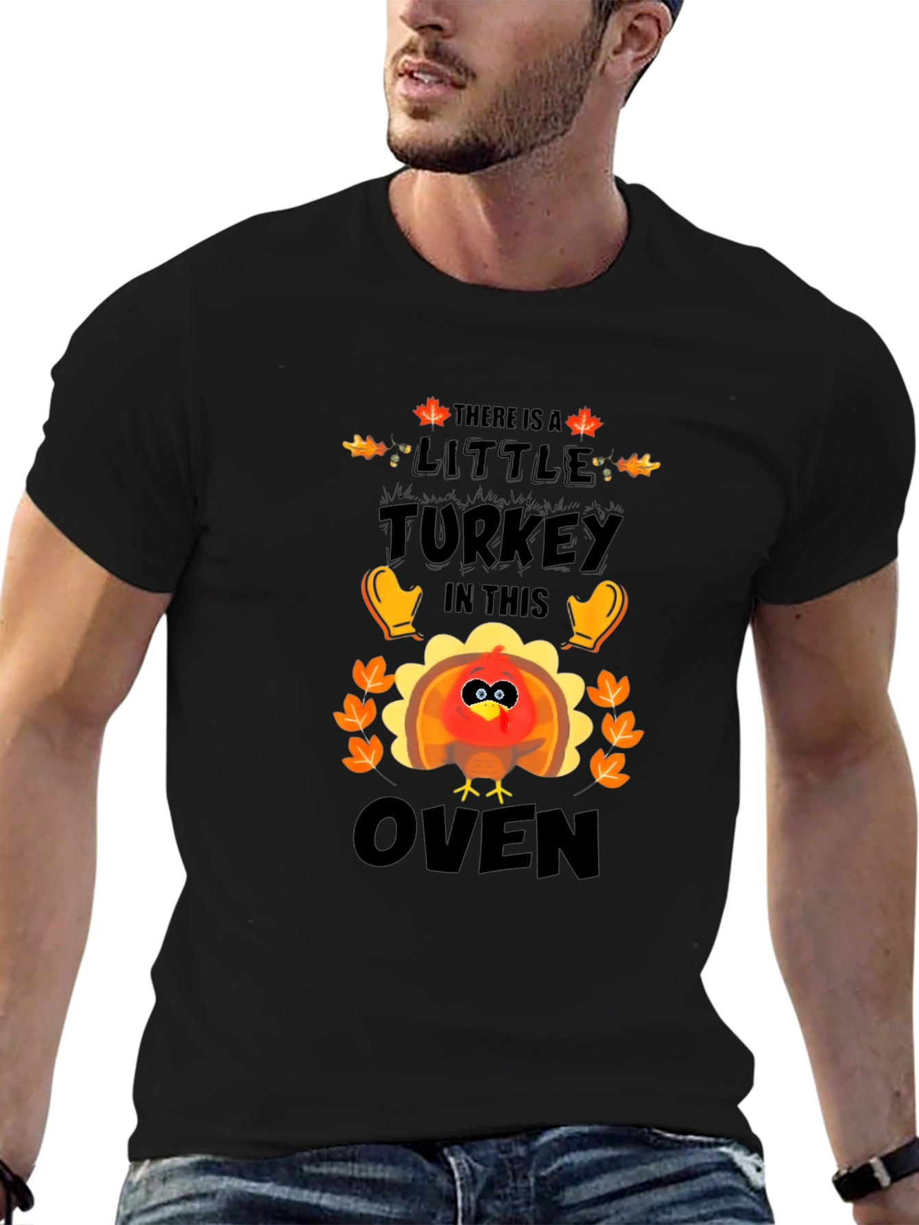 Thanksgiving Pregnancy T-Shirt - Little Turkey in the Oven